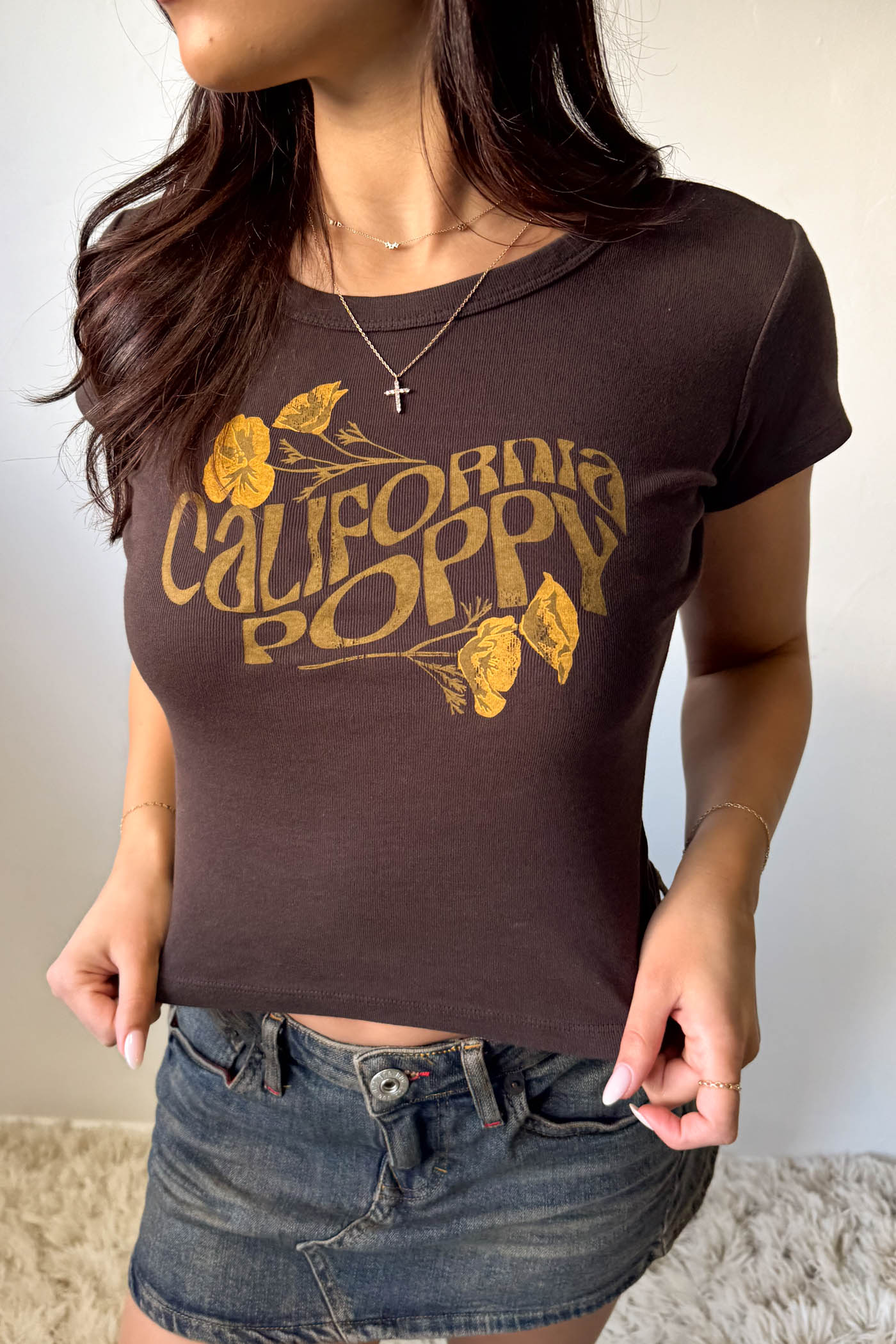 California Poppy OG Graphic Babydoll Tee