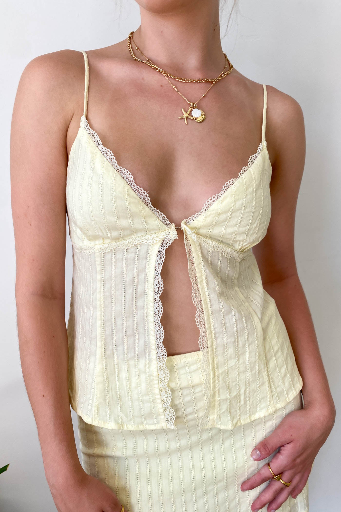 Lacey Split Front Cami Top