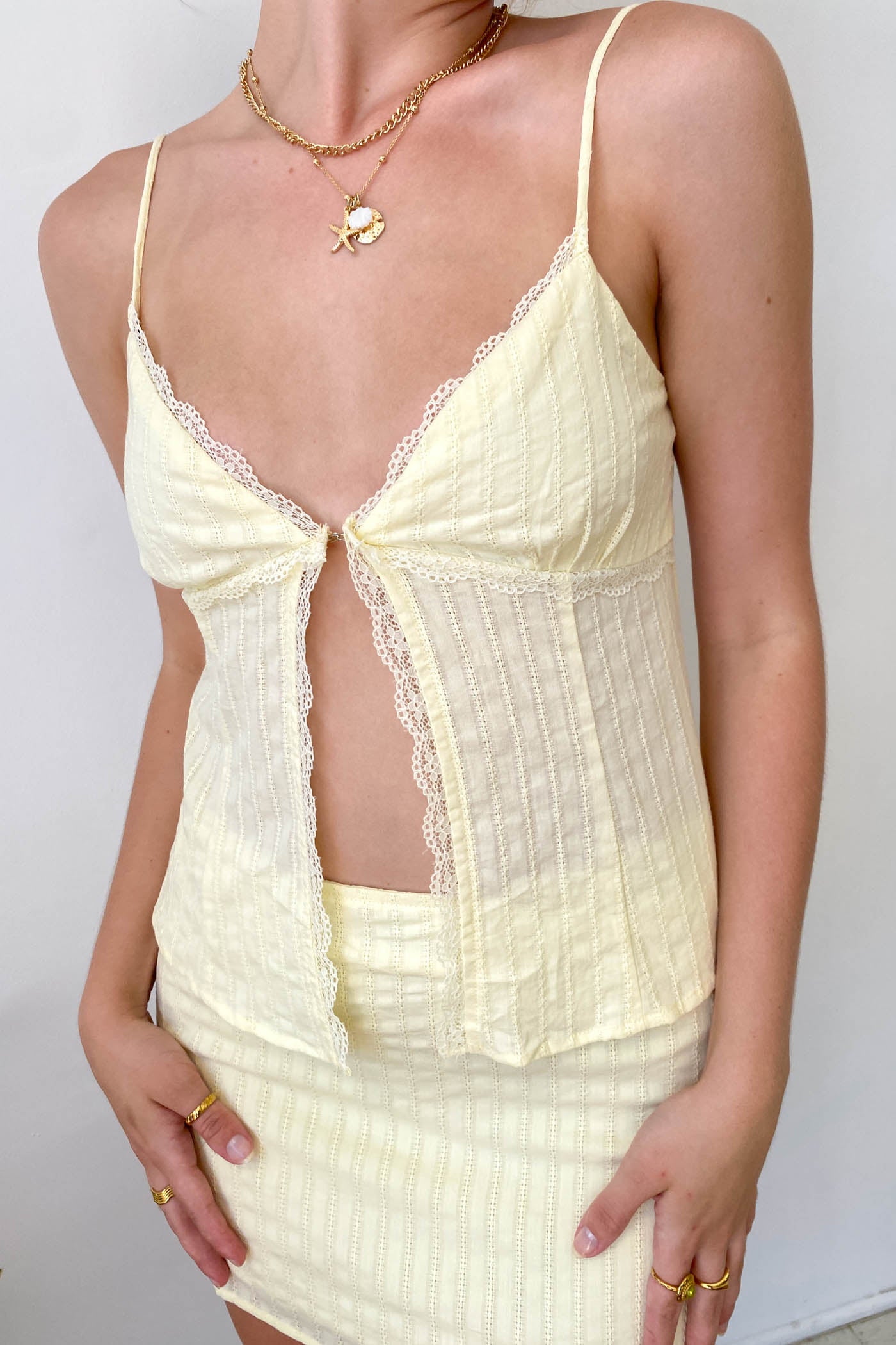 Lacey Split Front Cami Top