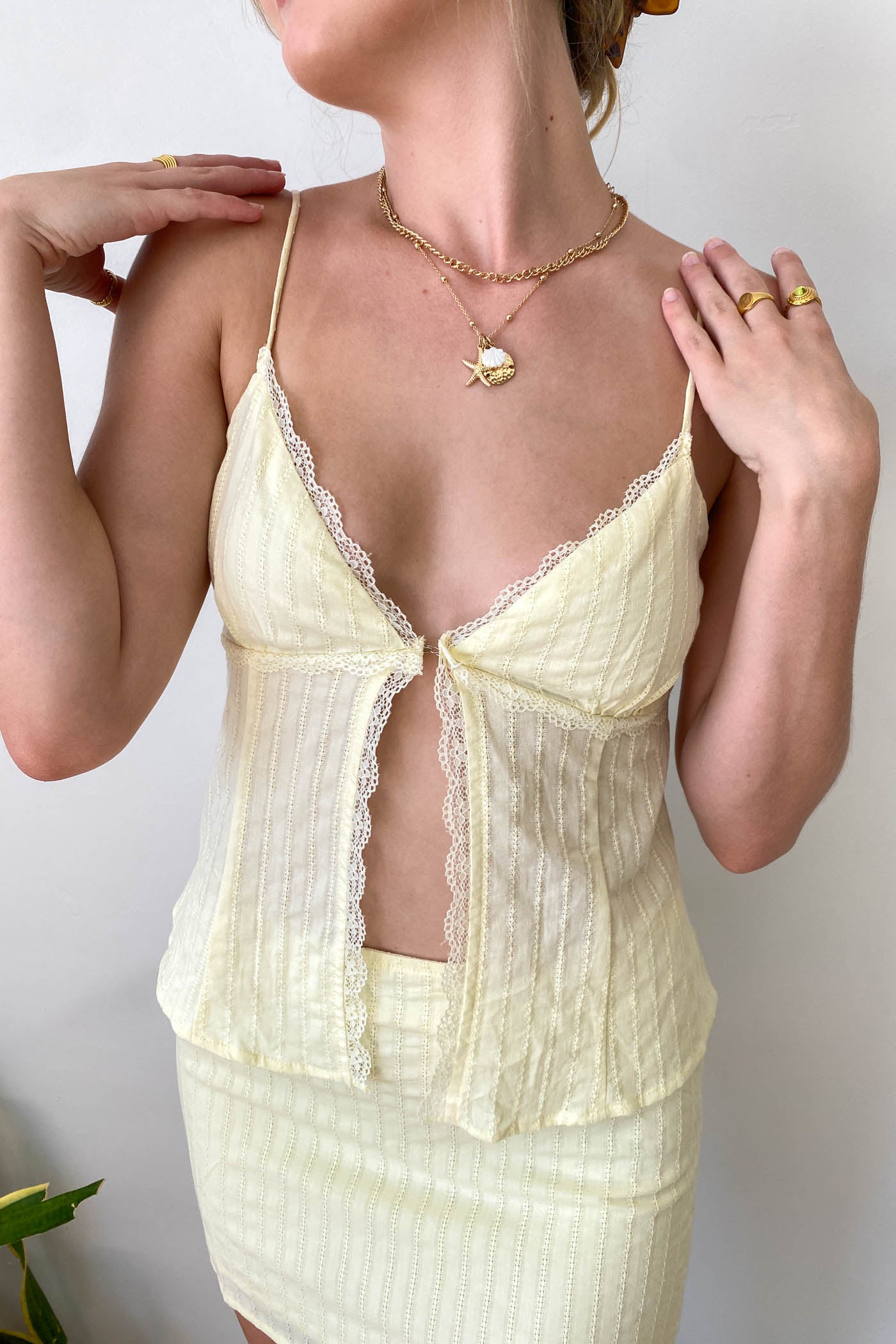 Lacey Split Front Cami Top