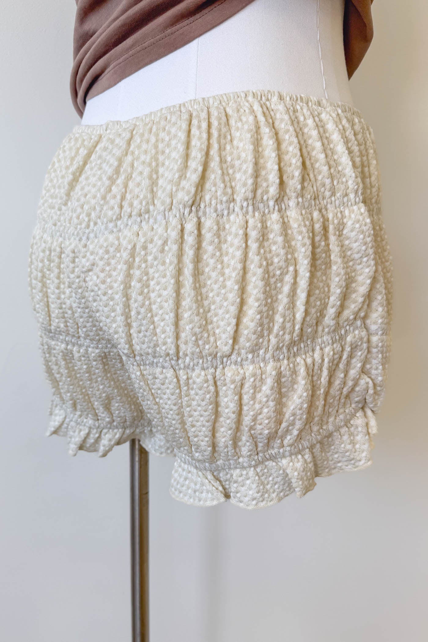 Plaid Stretch Lace Bloomer Shorts