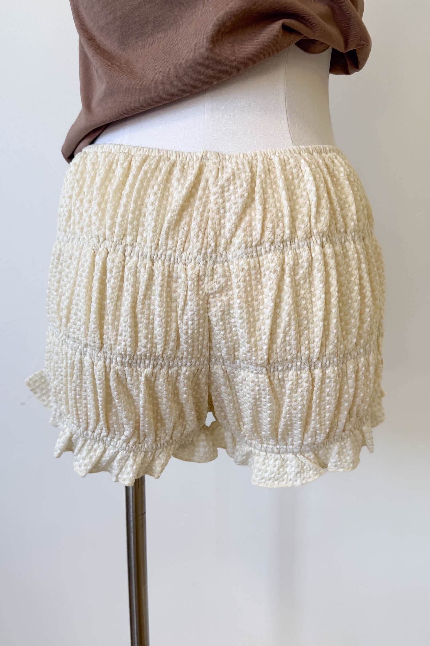 Plaid Stretch Lace Bloomer Shorts
