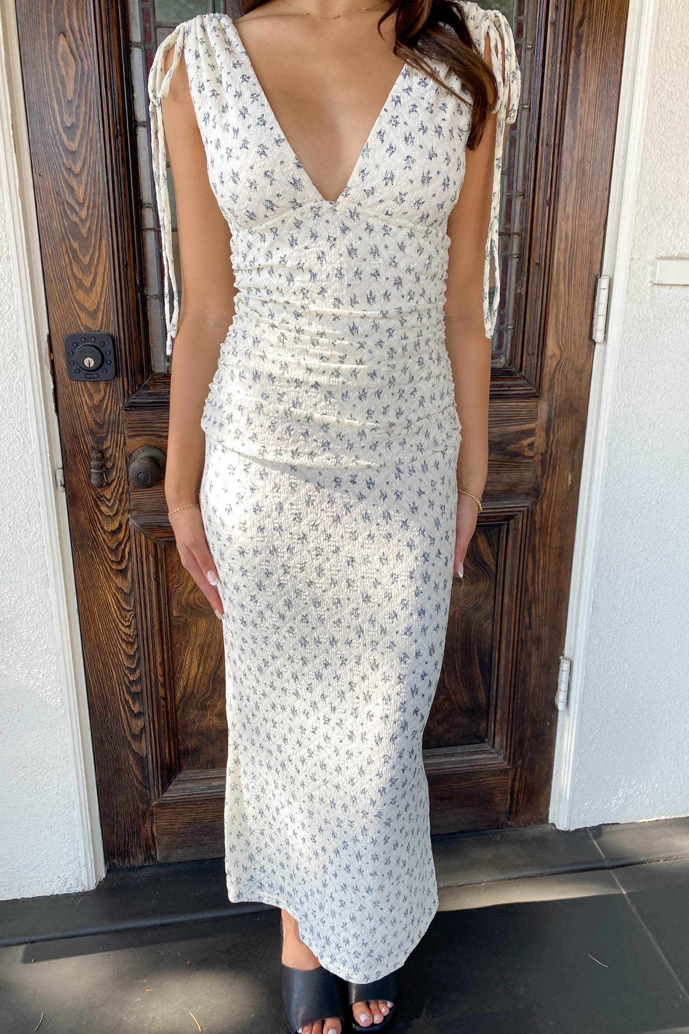 Ruched Waist Midi Dress