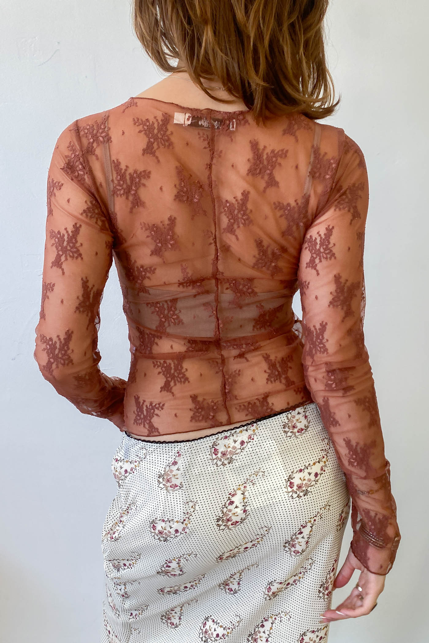 Long Sleeve Lace Layering Top