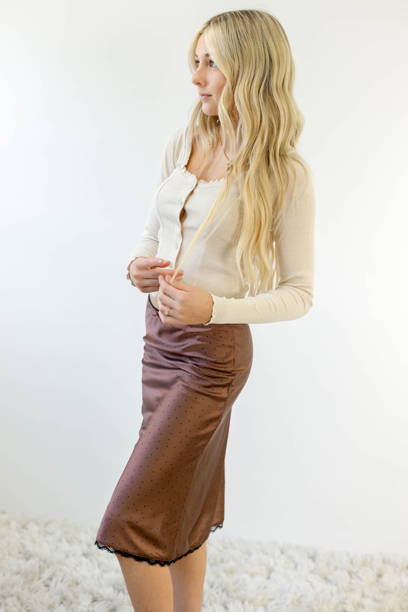 Satin Midi Skirt