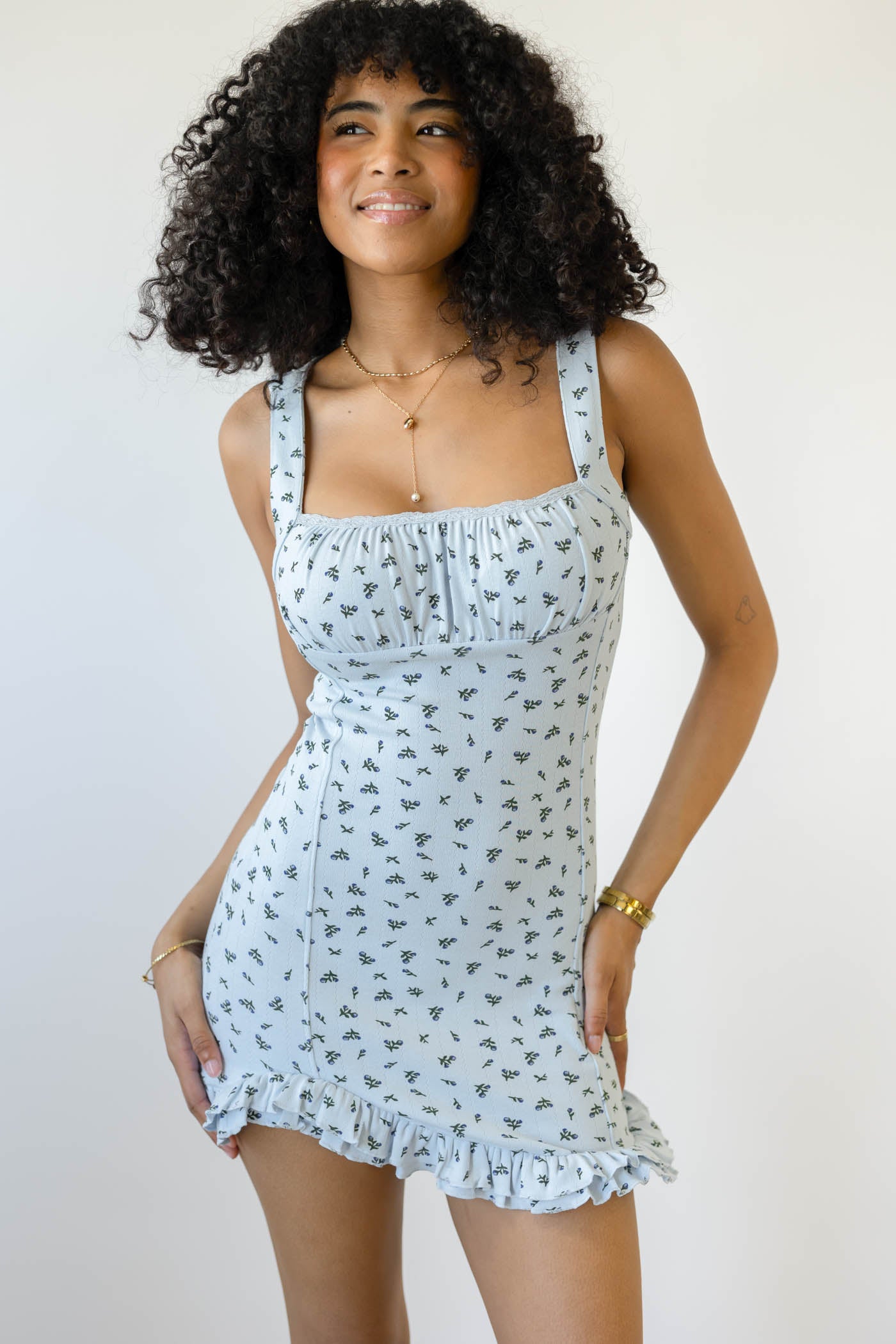 Ditsy Floral Sleeveless Dress