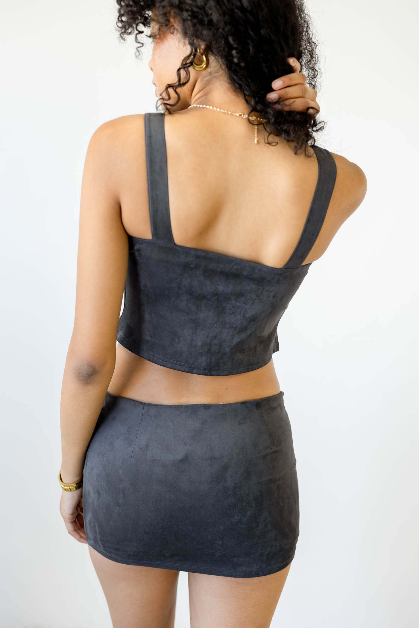 Suede Mini Skort