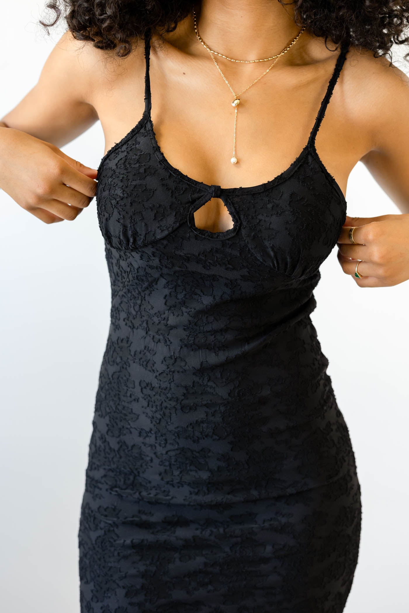 Textured Floral Maxi Dress