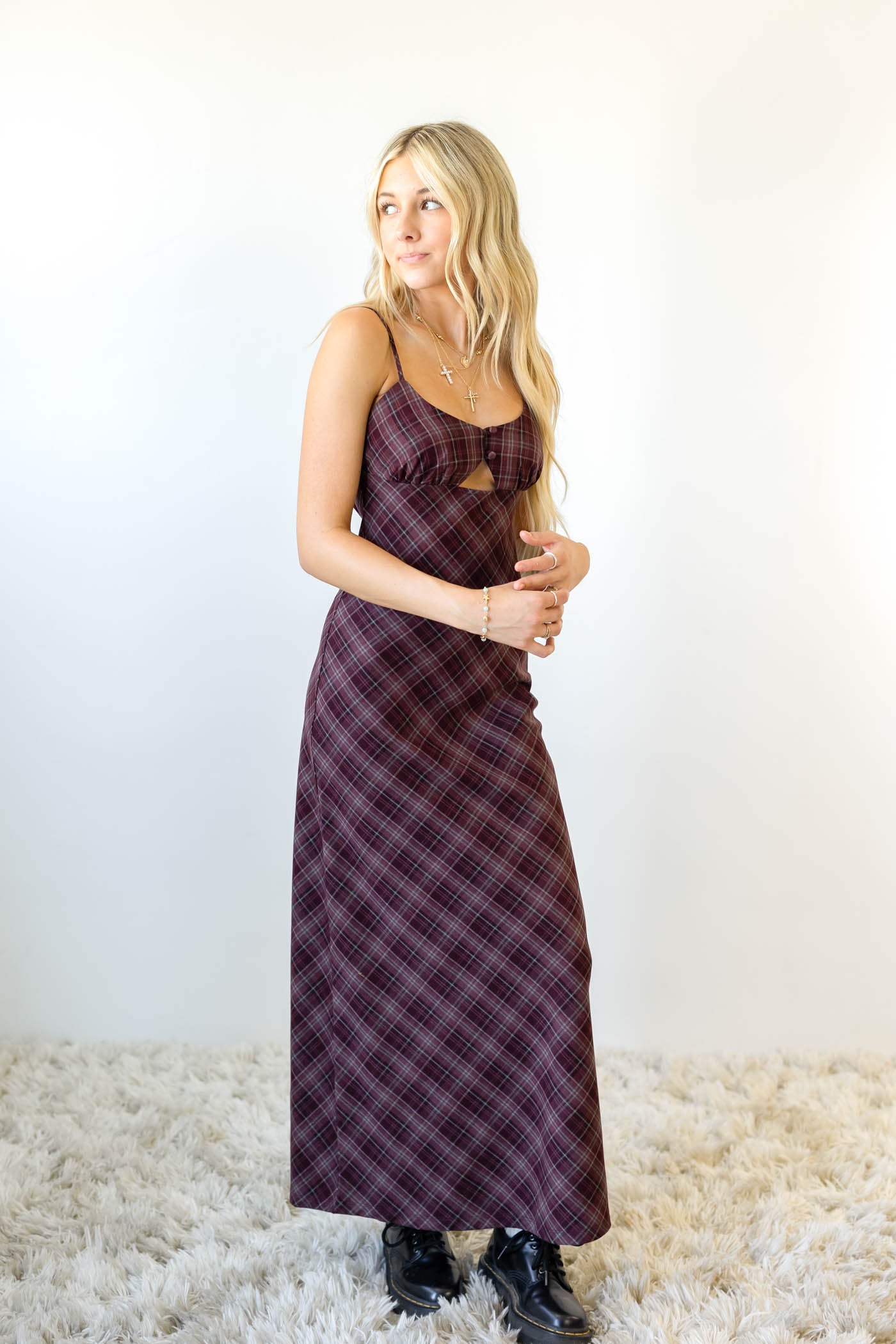 Plaid Maxi Dress