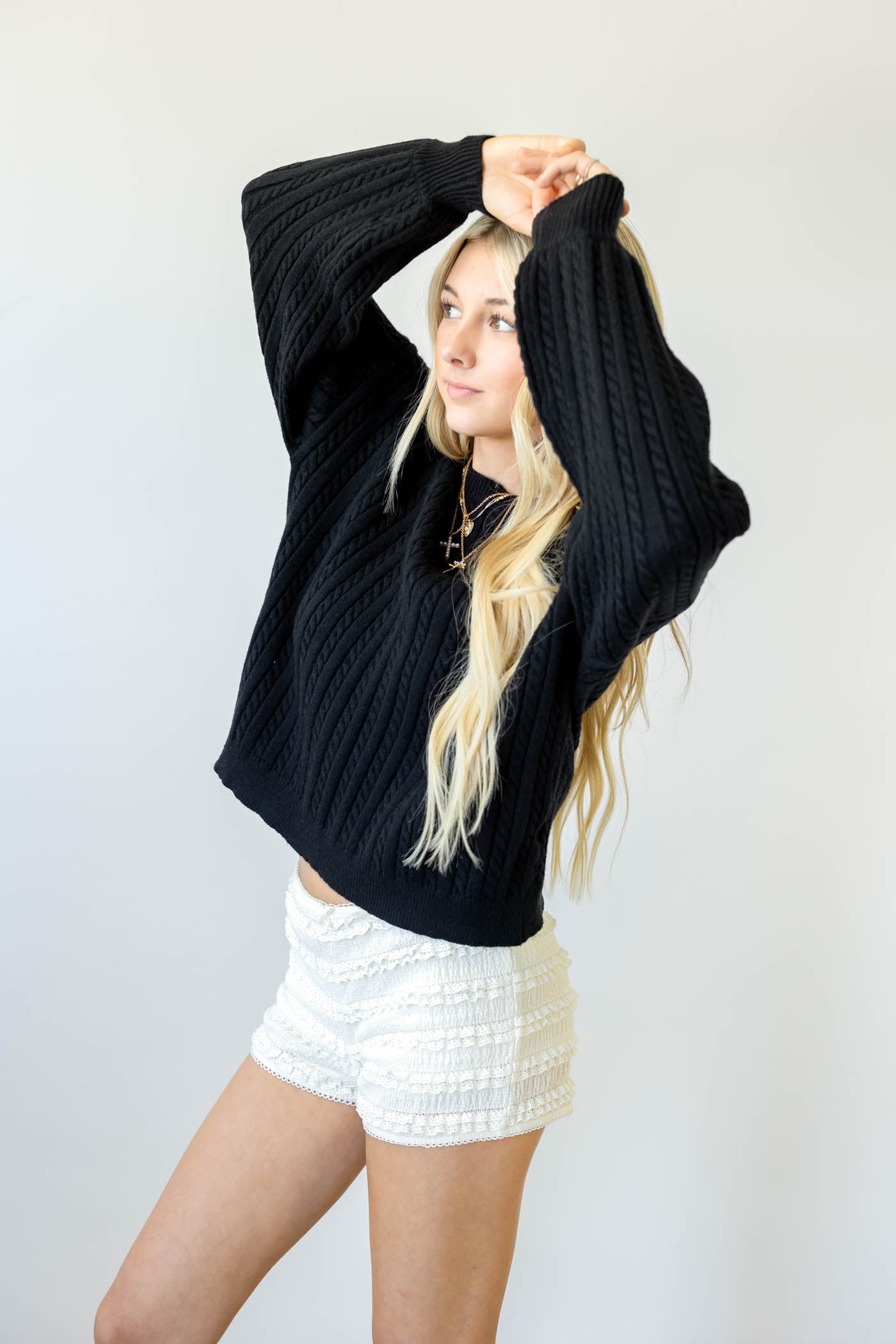 Basic Cable Knit Sweater