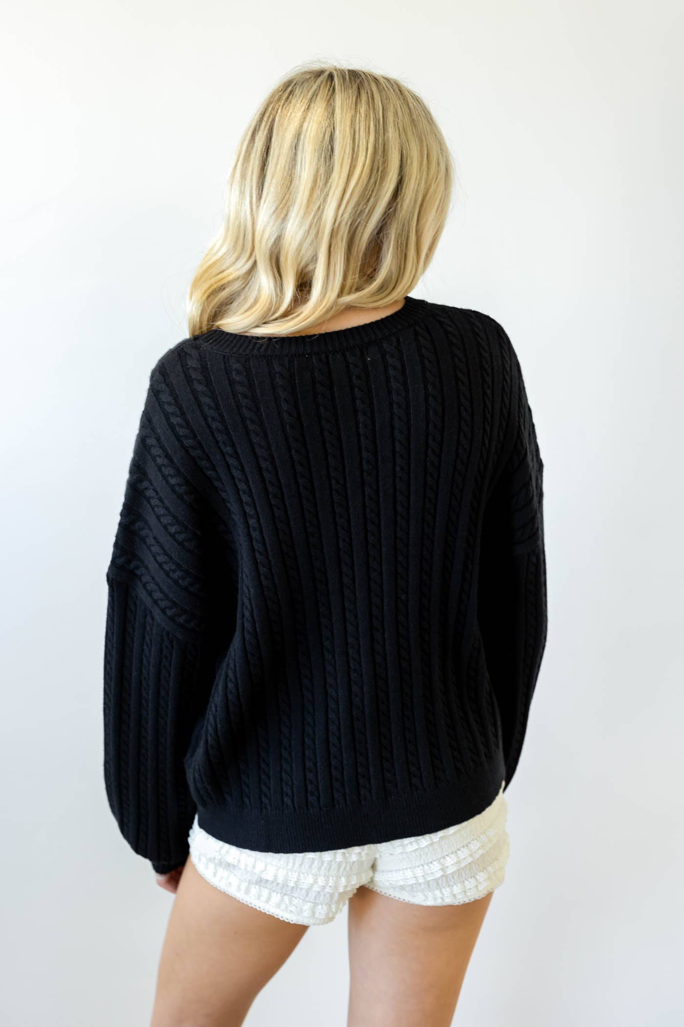 Basic Cable Knit Sweater