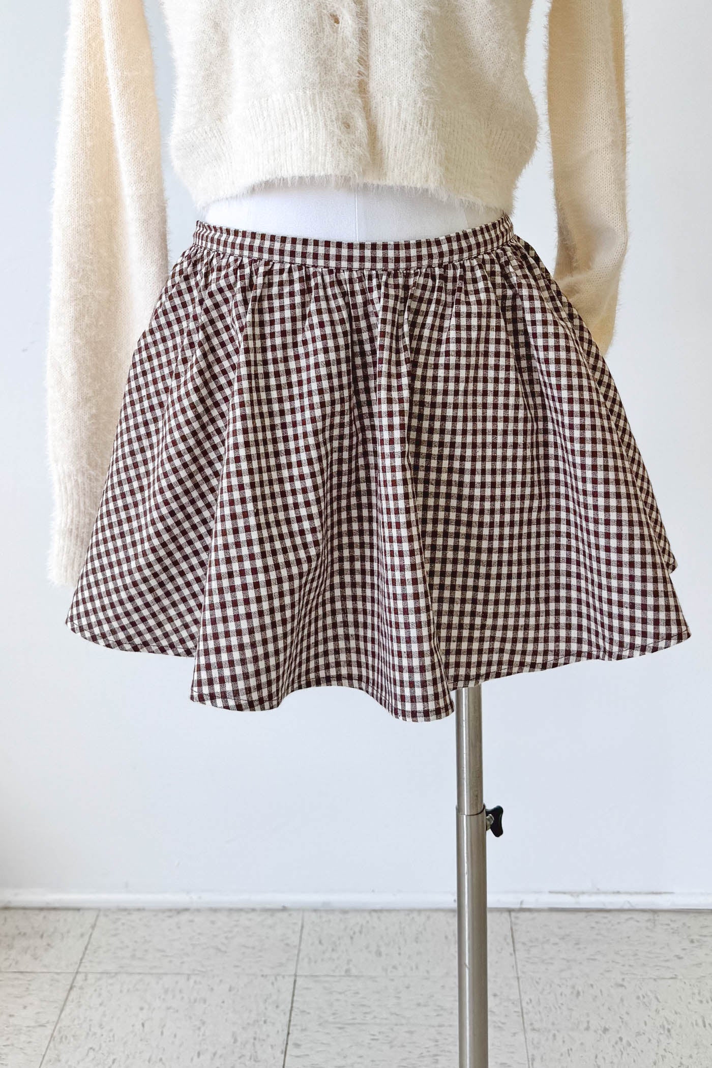 Gingham Mini Skirt