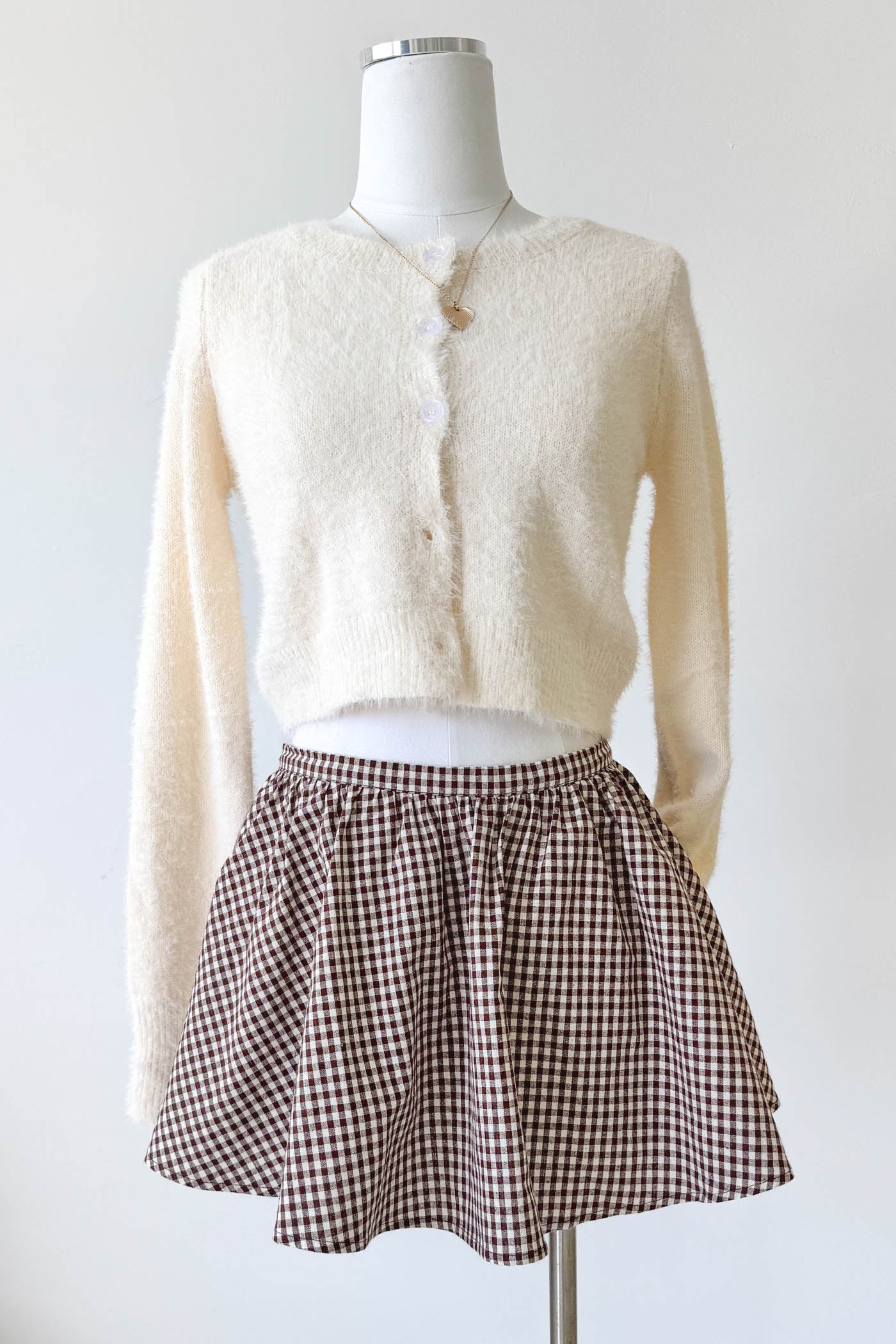 Gingham Mini Skirt