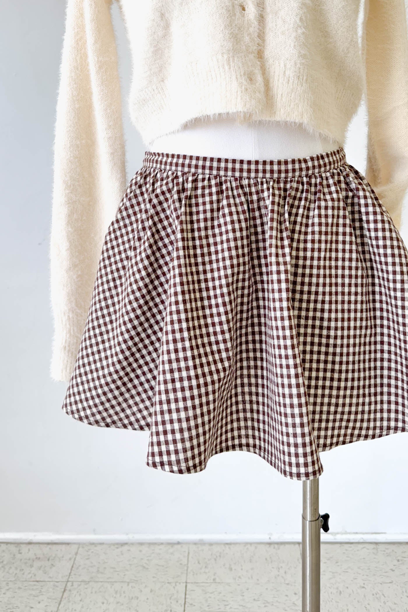 Gingham Mini Skirt