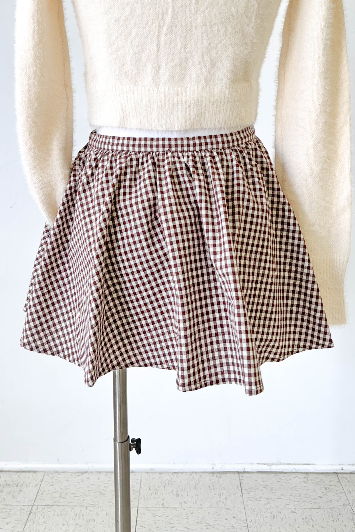 Gingham Mini Skirt