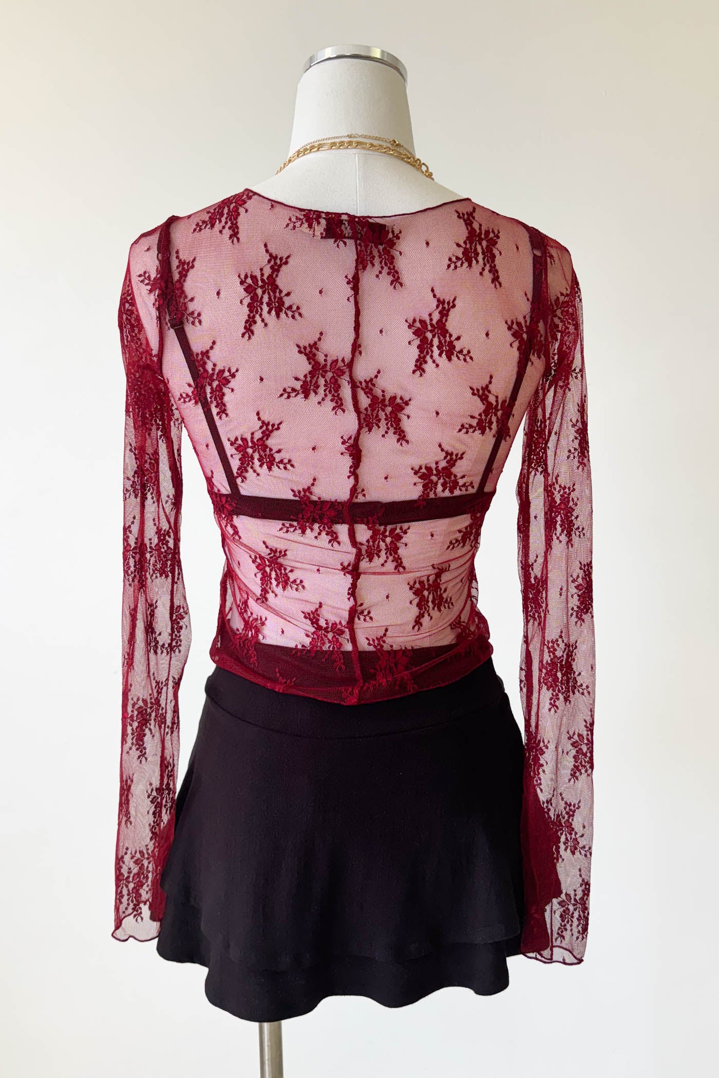 Long Sleeve Lace Layering Top