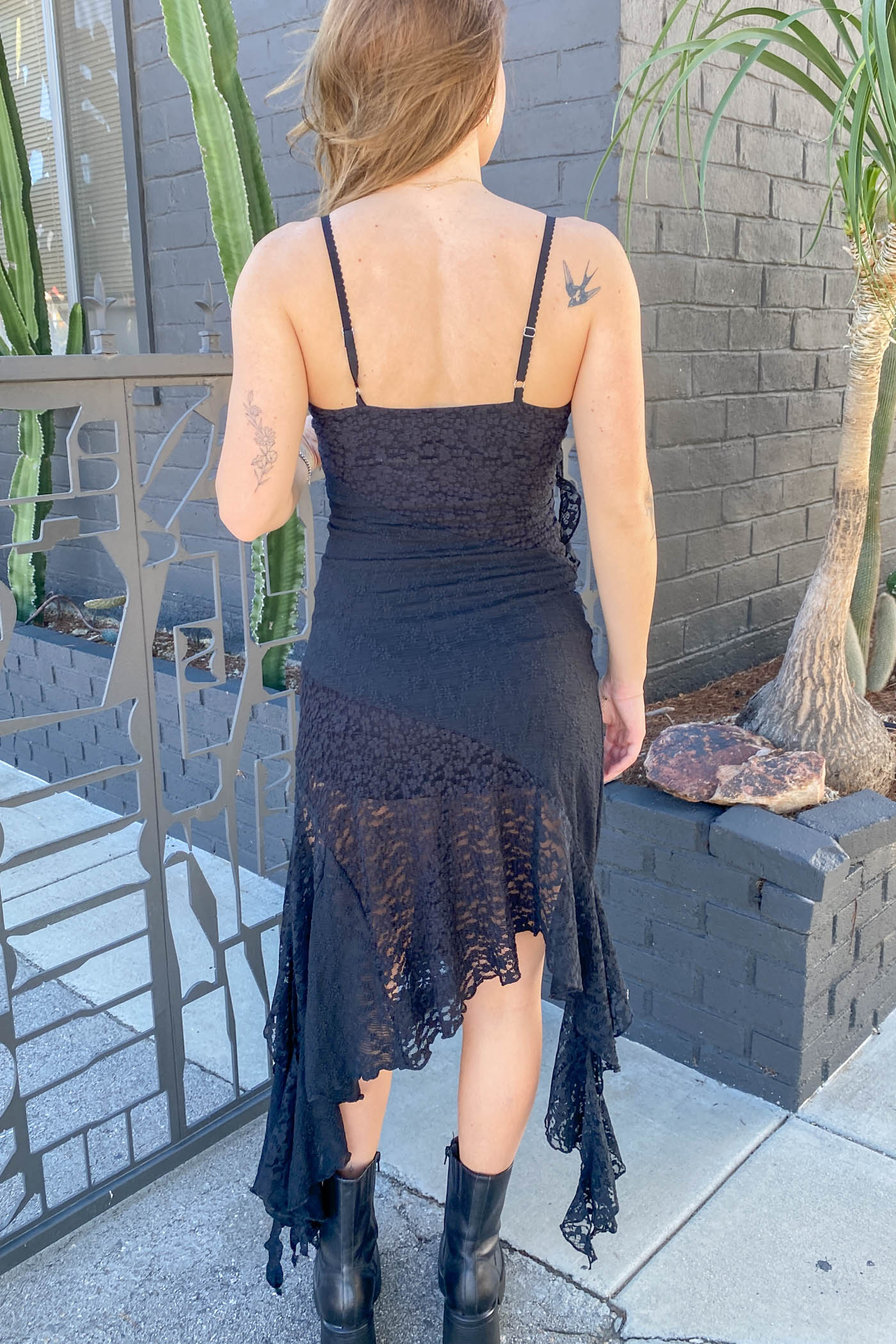 Mixed Media Midi Dress