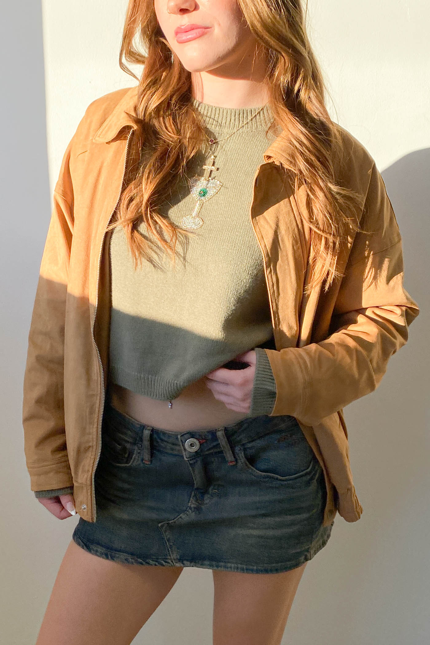 Suede Collared Jacket
