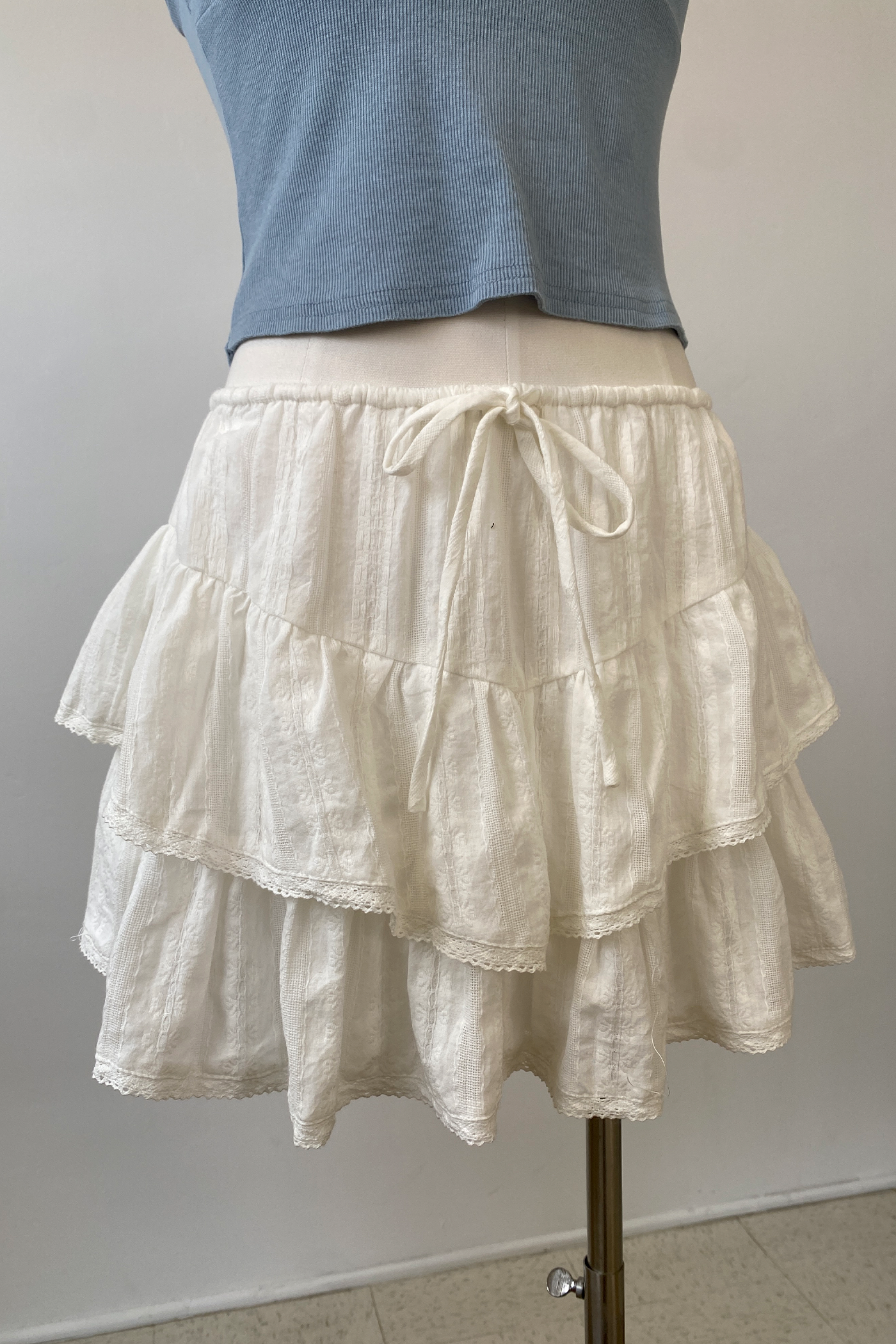 Tiered Ruffle Mini Skort
