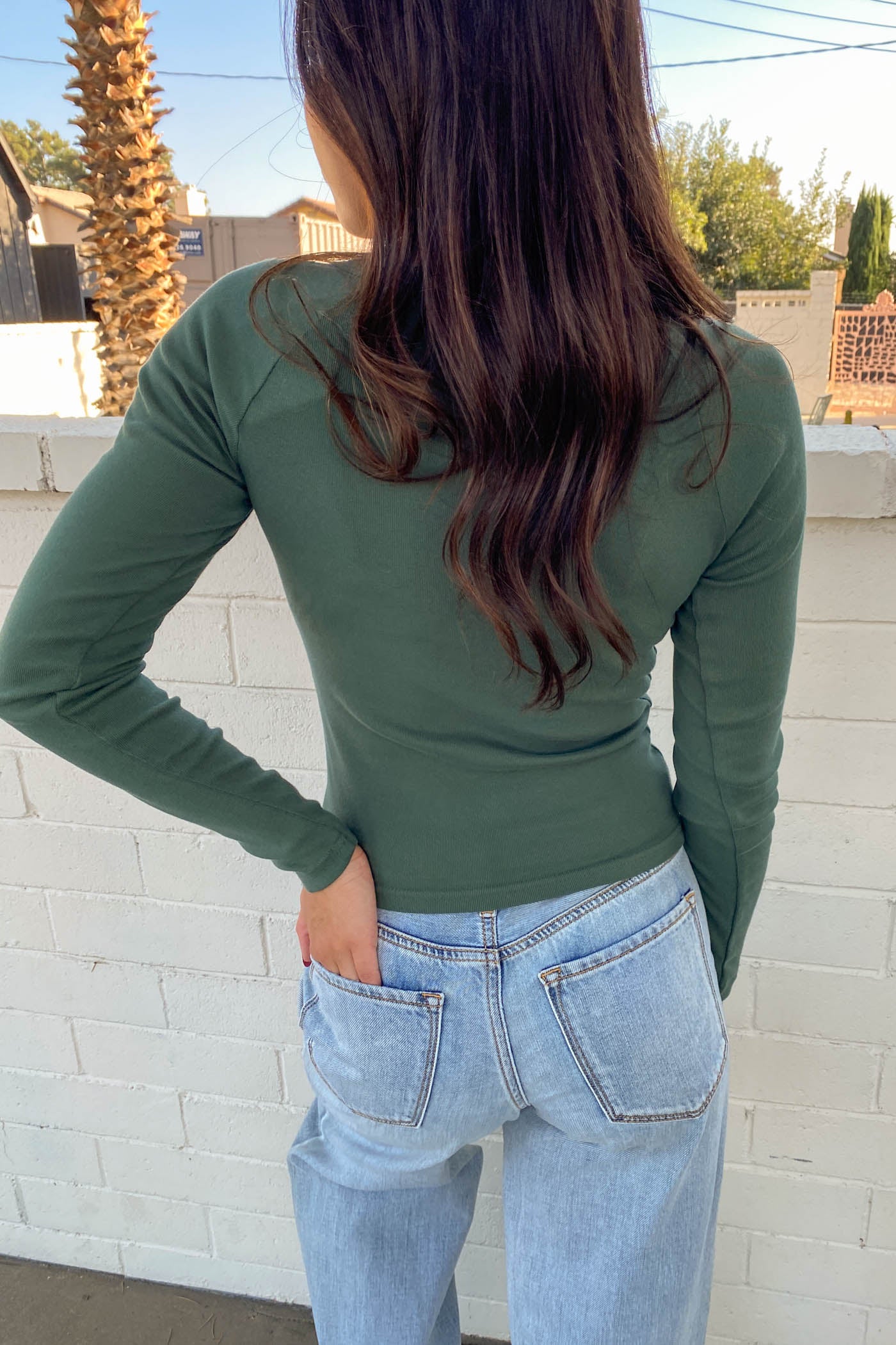 Raglan Graphic Long Sleeve Top