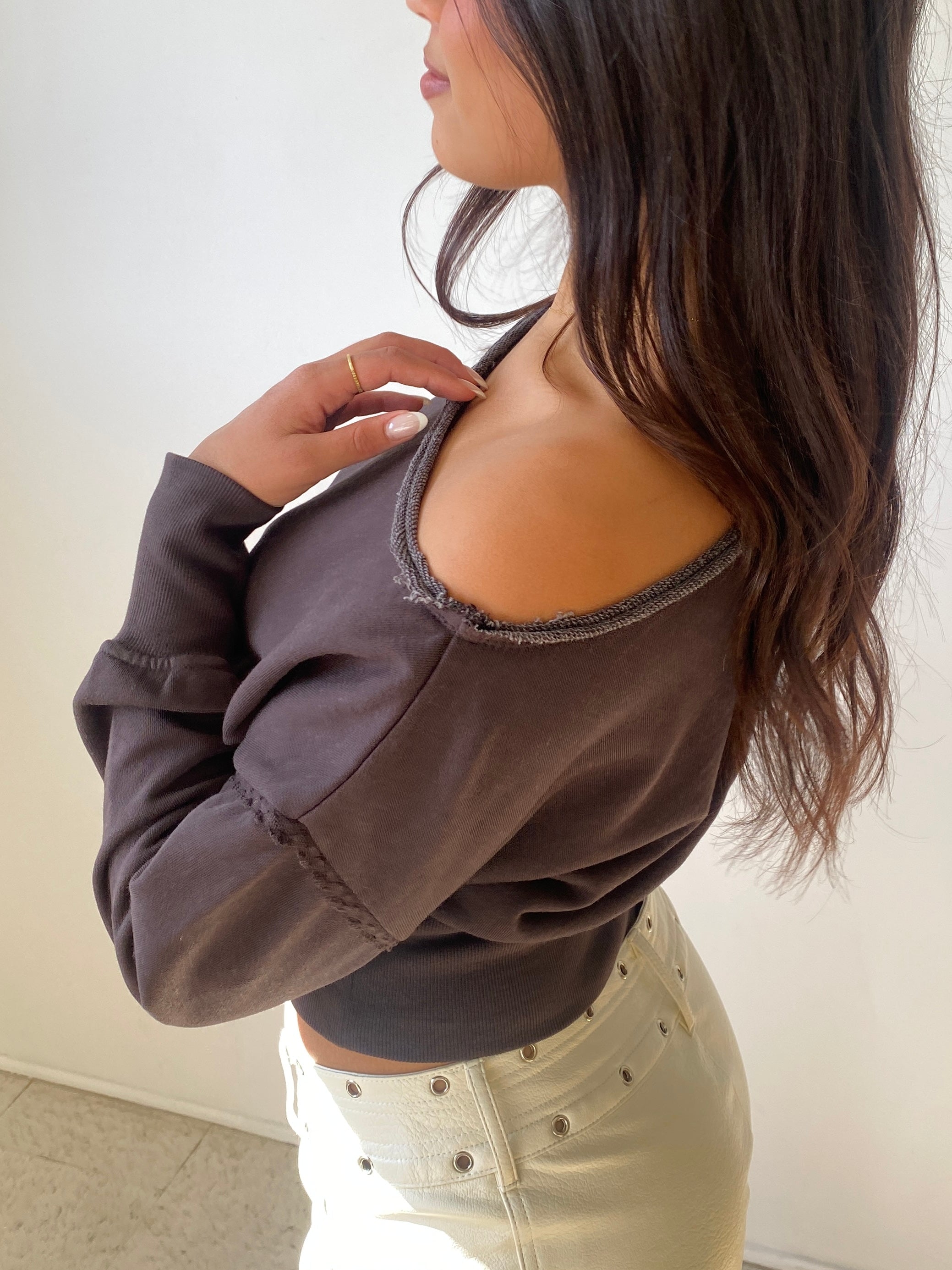 Off The Shoulder Sweatshirt