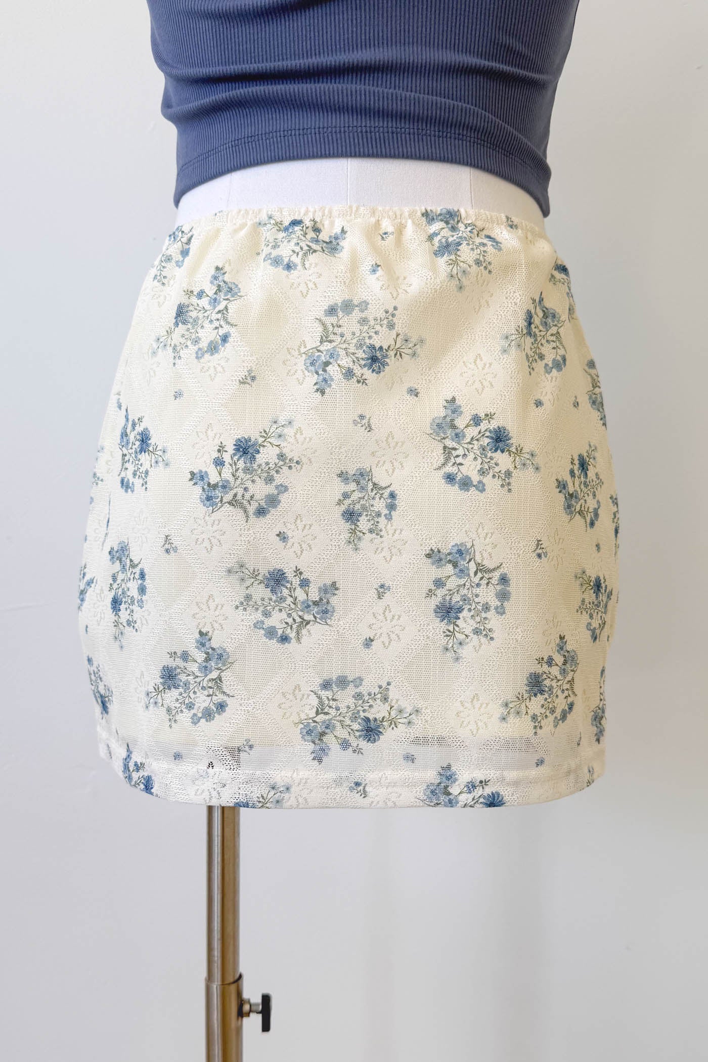 Floral Lace Mini Skirt