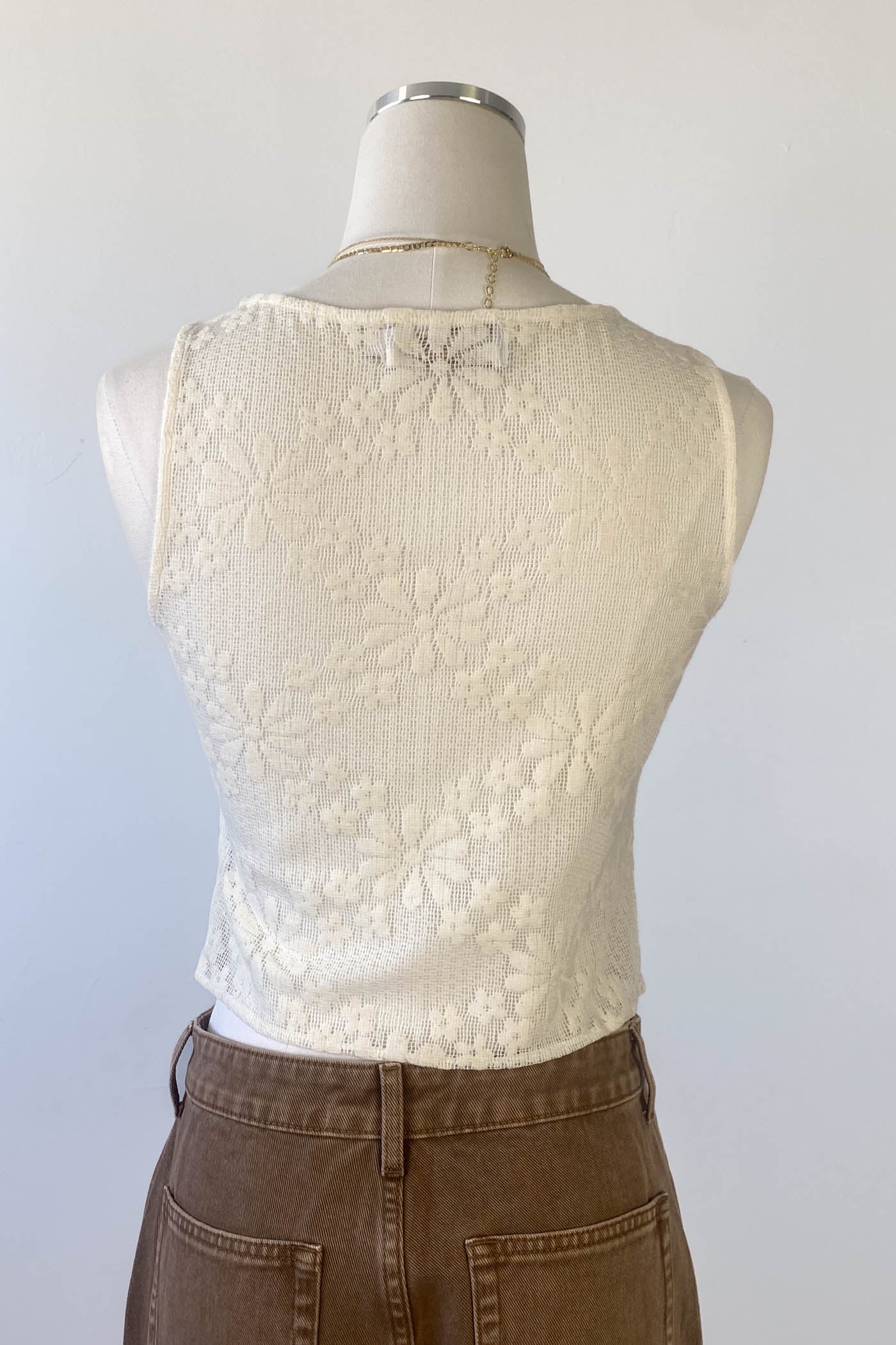 Sheer Lace Sleeveless Top