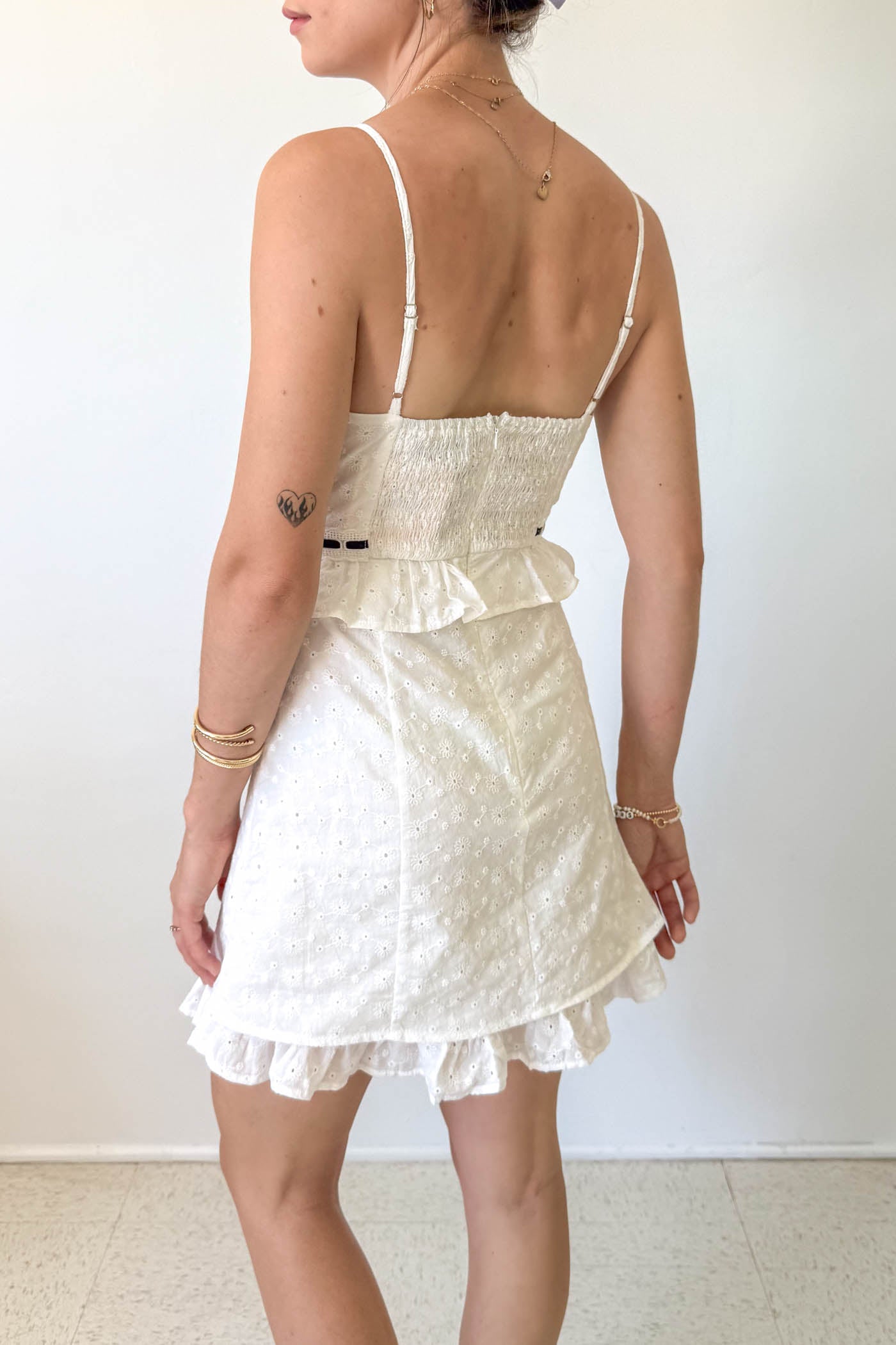 Lacey Eyelet Mini Dress