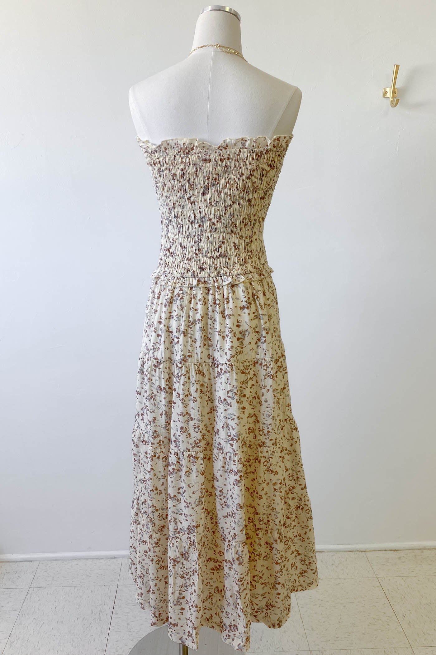 Floral Strapless Maxi Dress