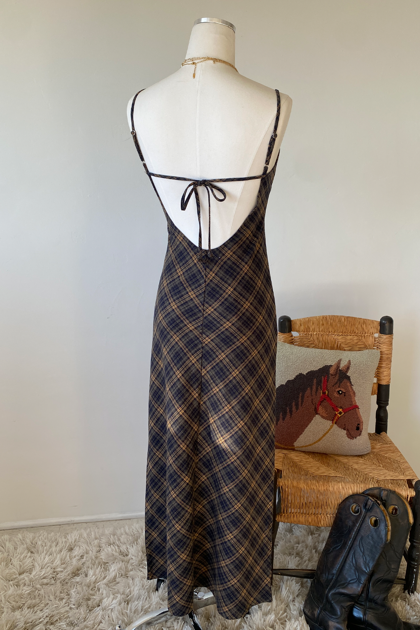 Plaid Maxi Dress