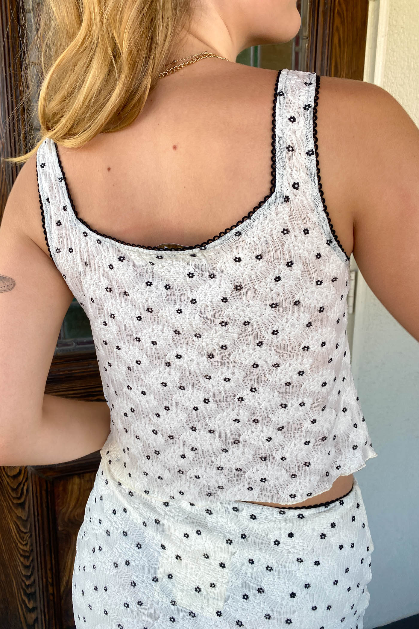 Textured Split Front Top