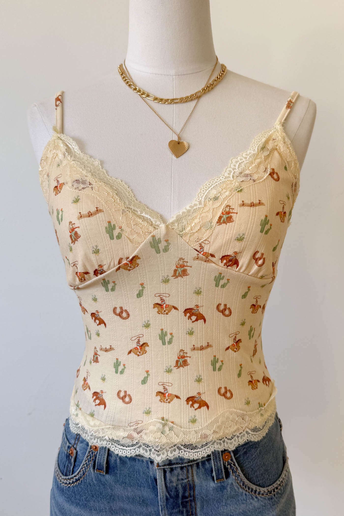 Western Print Cami Top