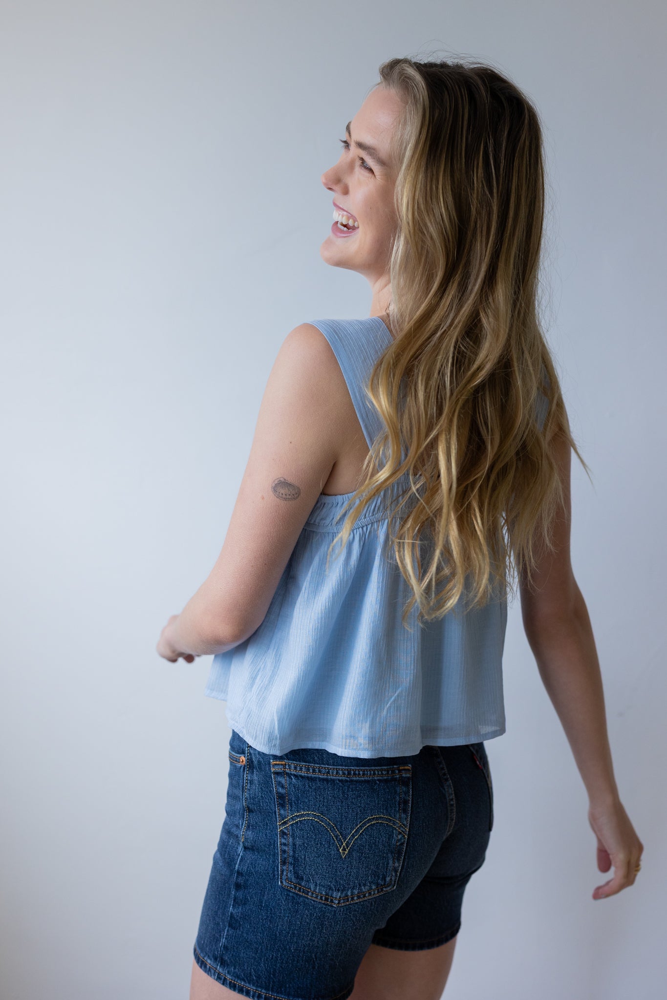 Tie Front Babydoll Tank