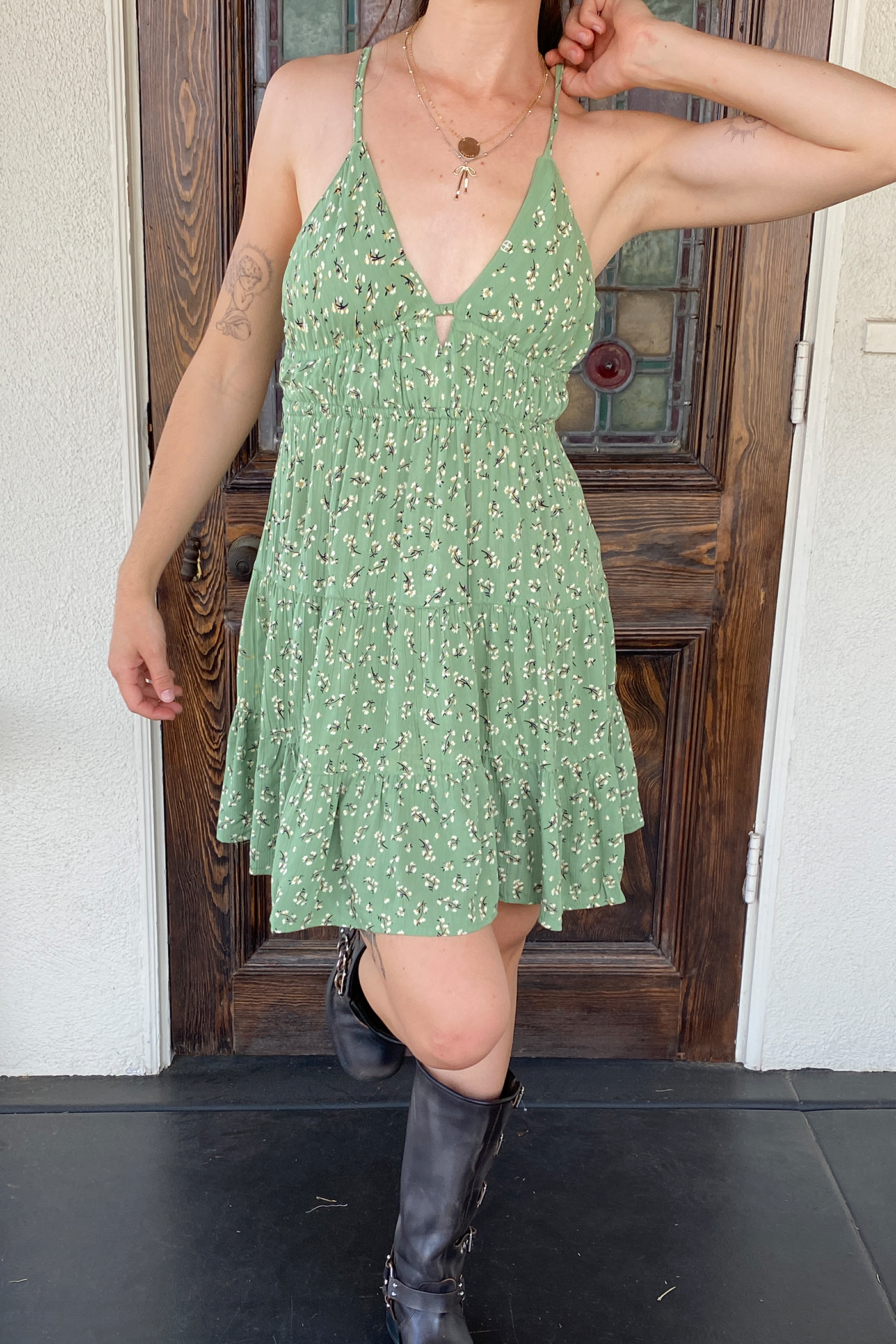 Floral Wrap Mini Dress