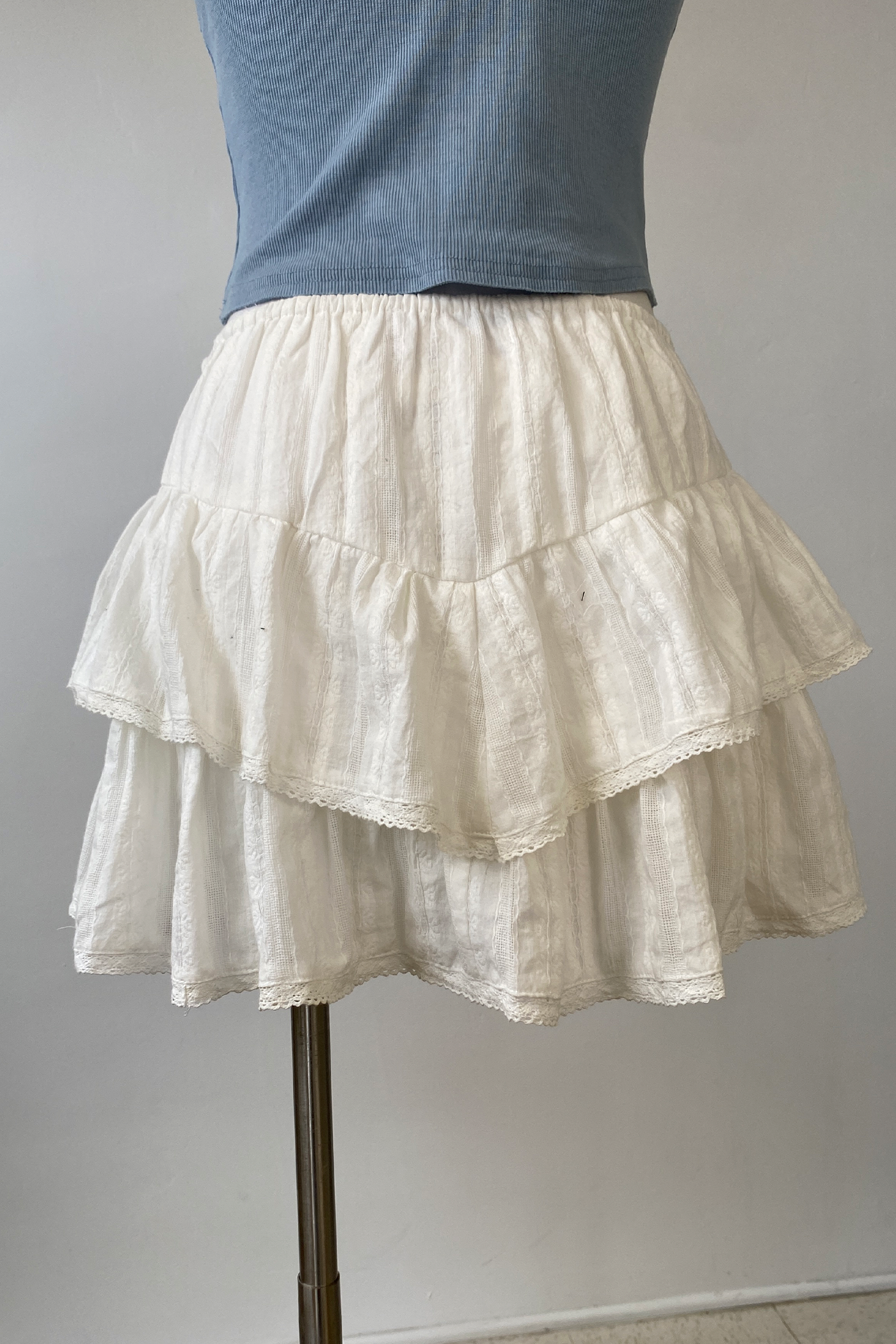 Tiered Ruffle Mini Skort