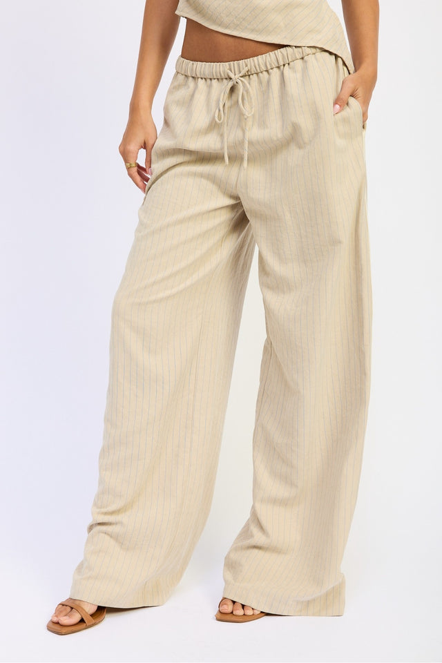 Stripe Wide Leg Pants