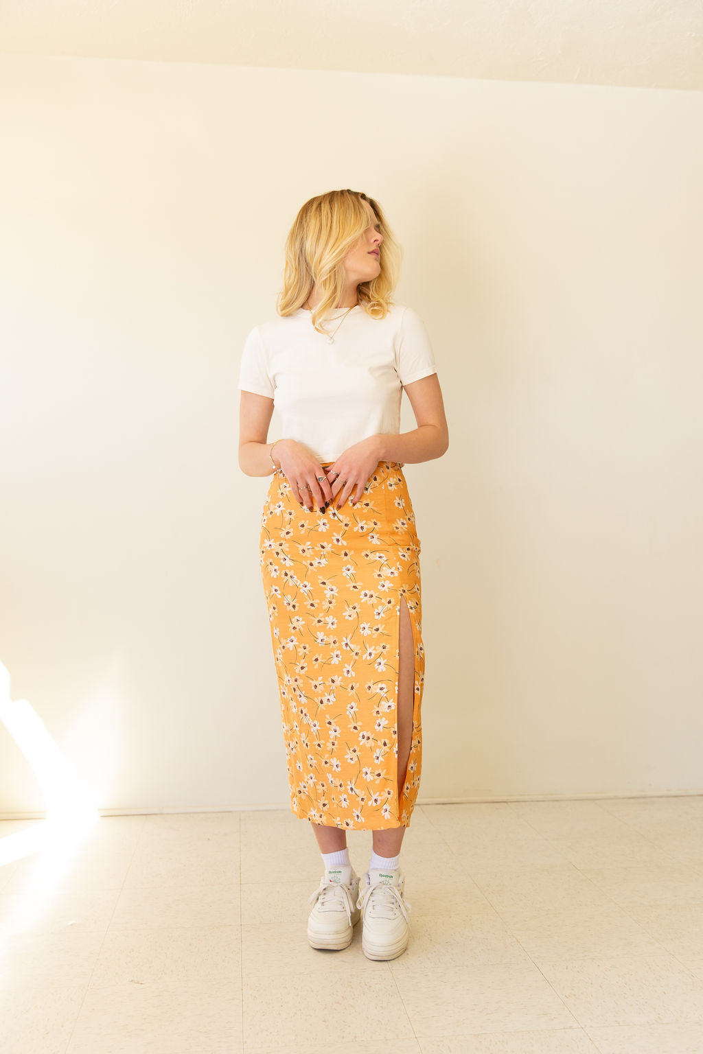We Want Floral Midi Skirt