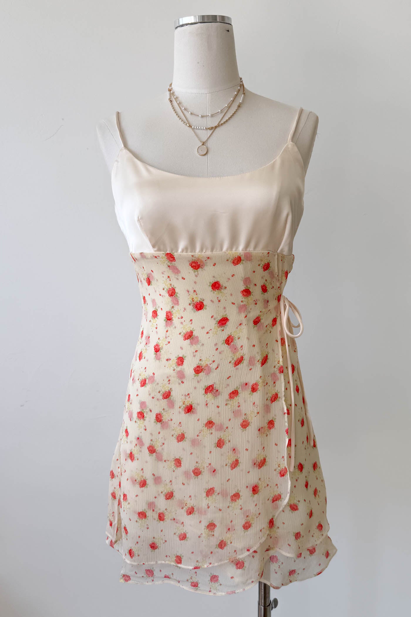 Stretch Lace Mini Wrap Dress
