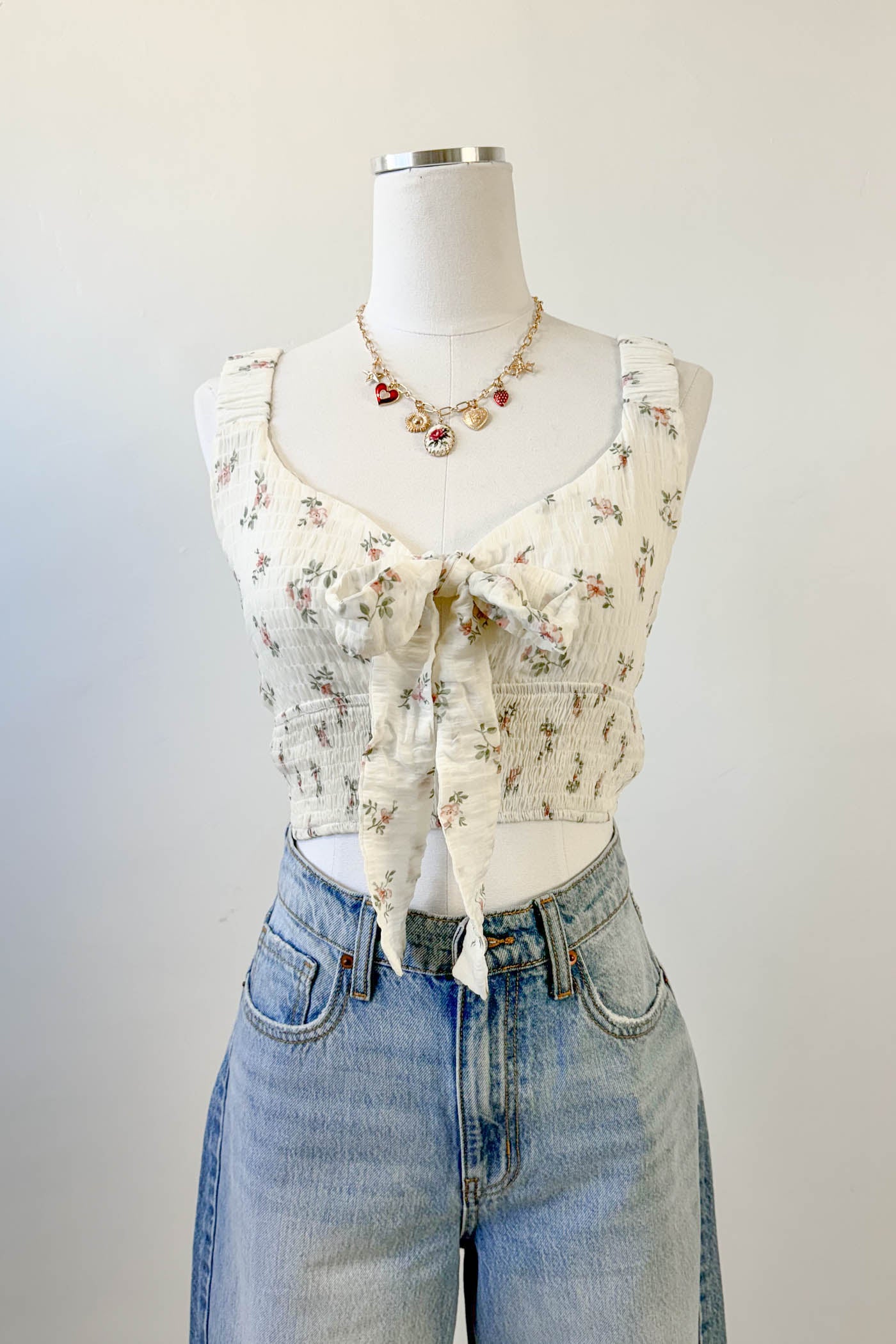 Front Tie Sleeveless Top