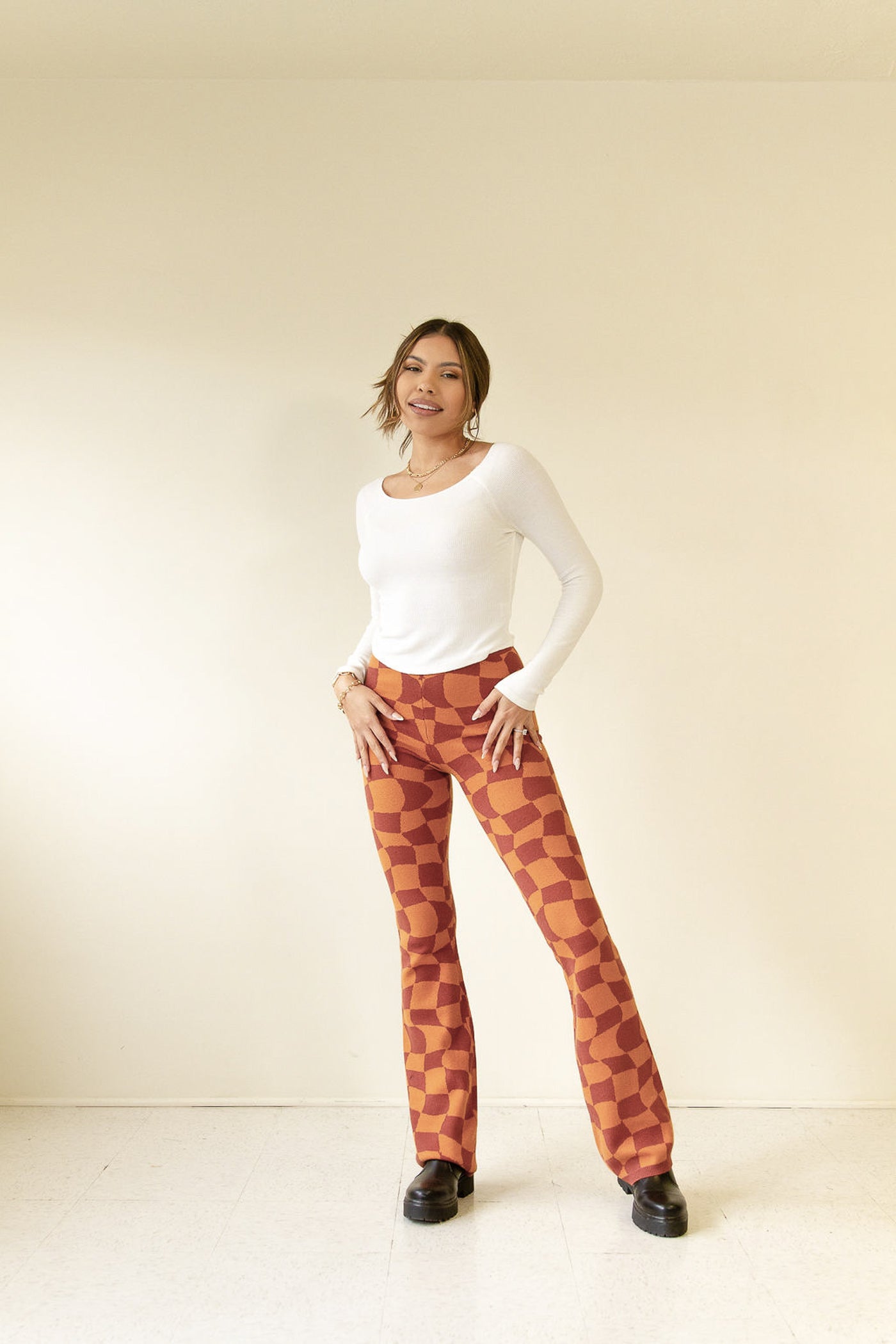 Must Be Checkered Knit Pants