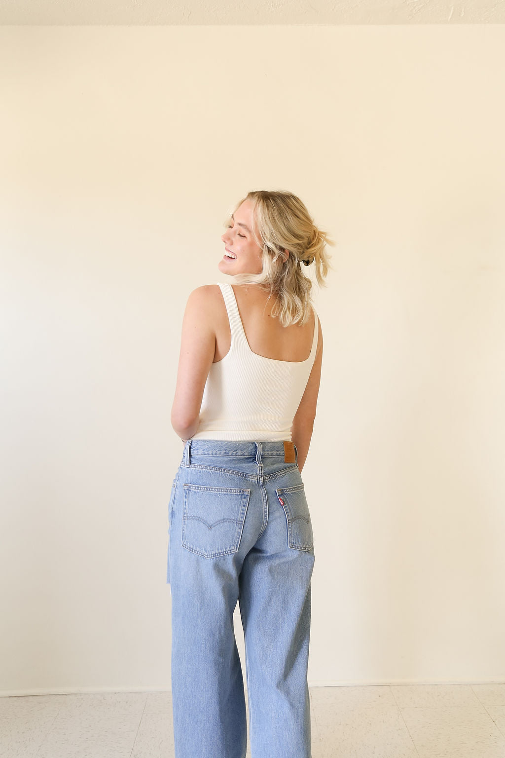 Best Life Ribbed Knit Bodysuit by For Good