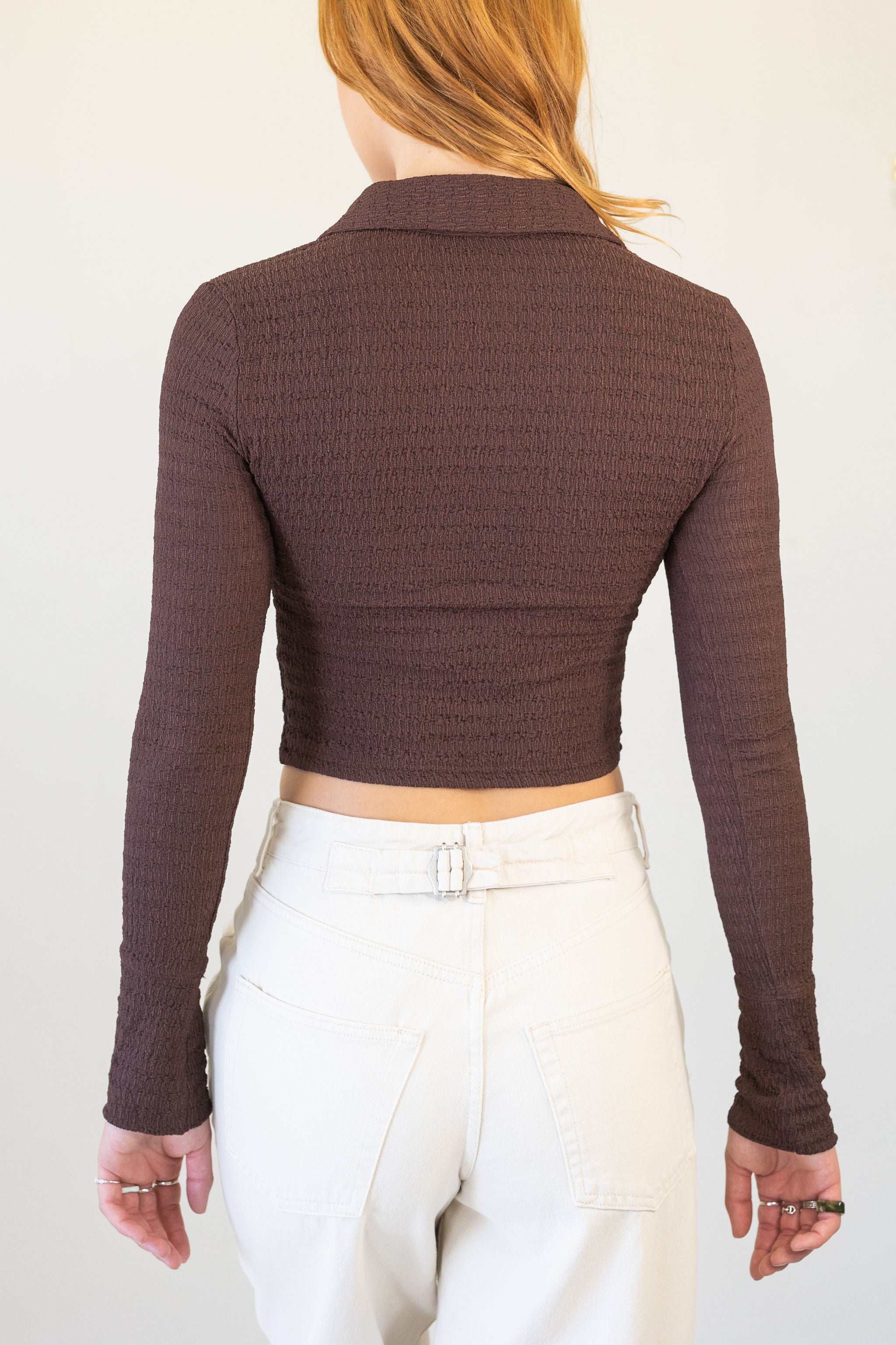 Find Yourself Long Sleeve Smocked Top