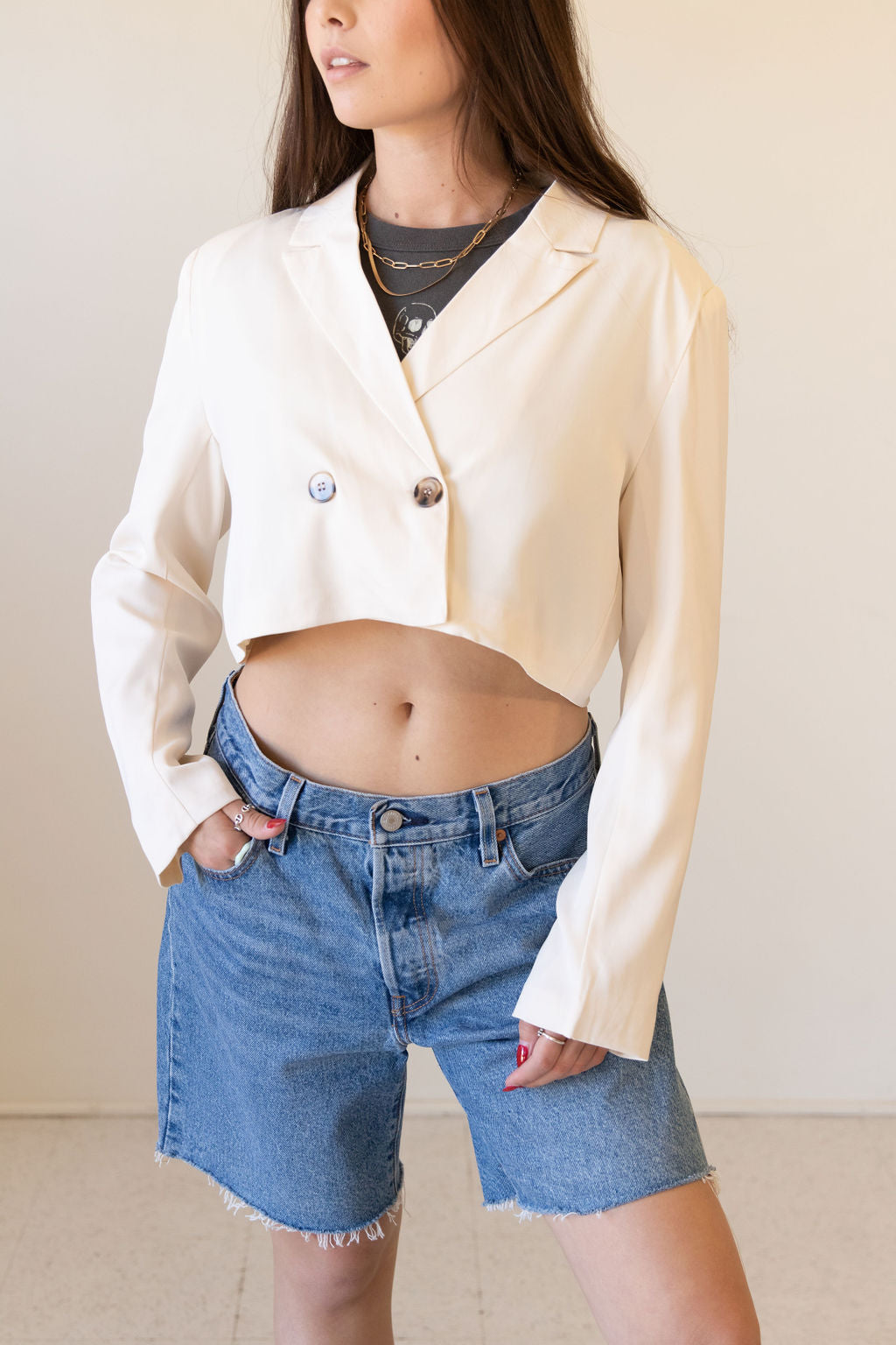 Head Right Cropped Blazer