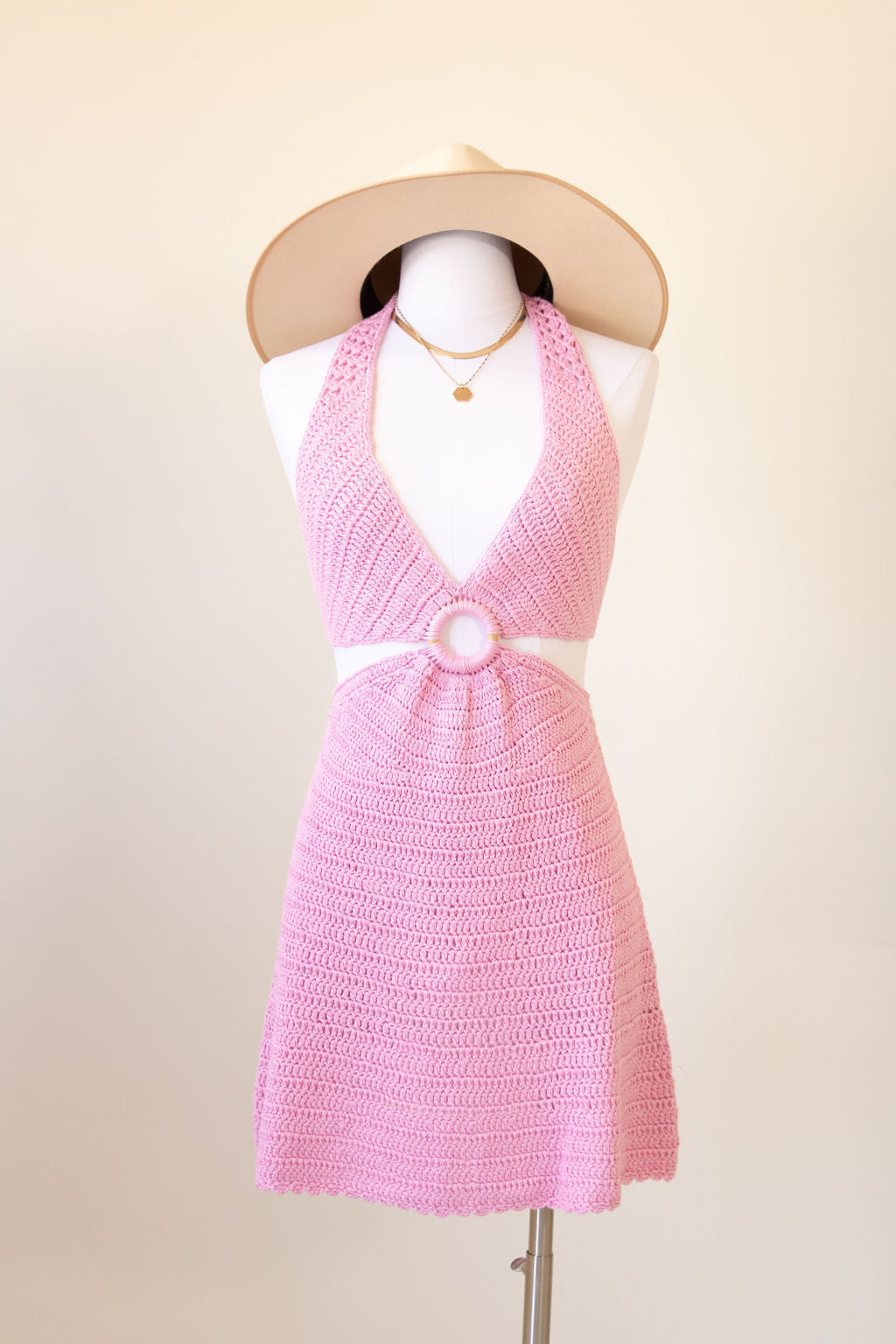 No Way Crochet Halter Dress