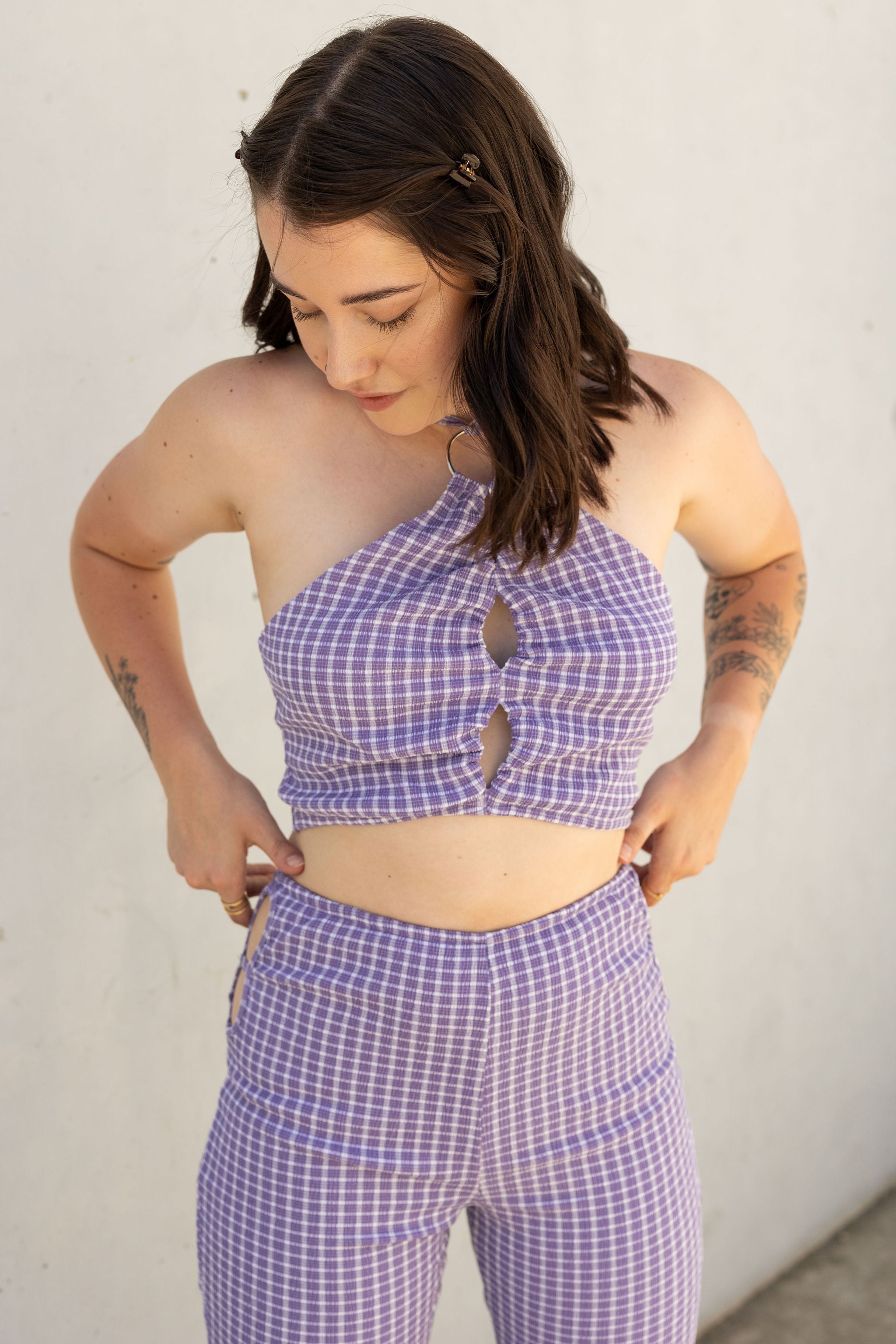 Never Know Checkered Crop Top