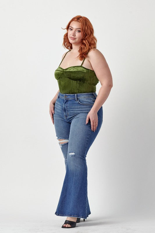 Say Bye High Rise Flare Jeans by Nectar Curve