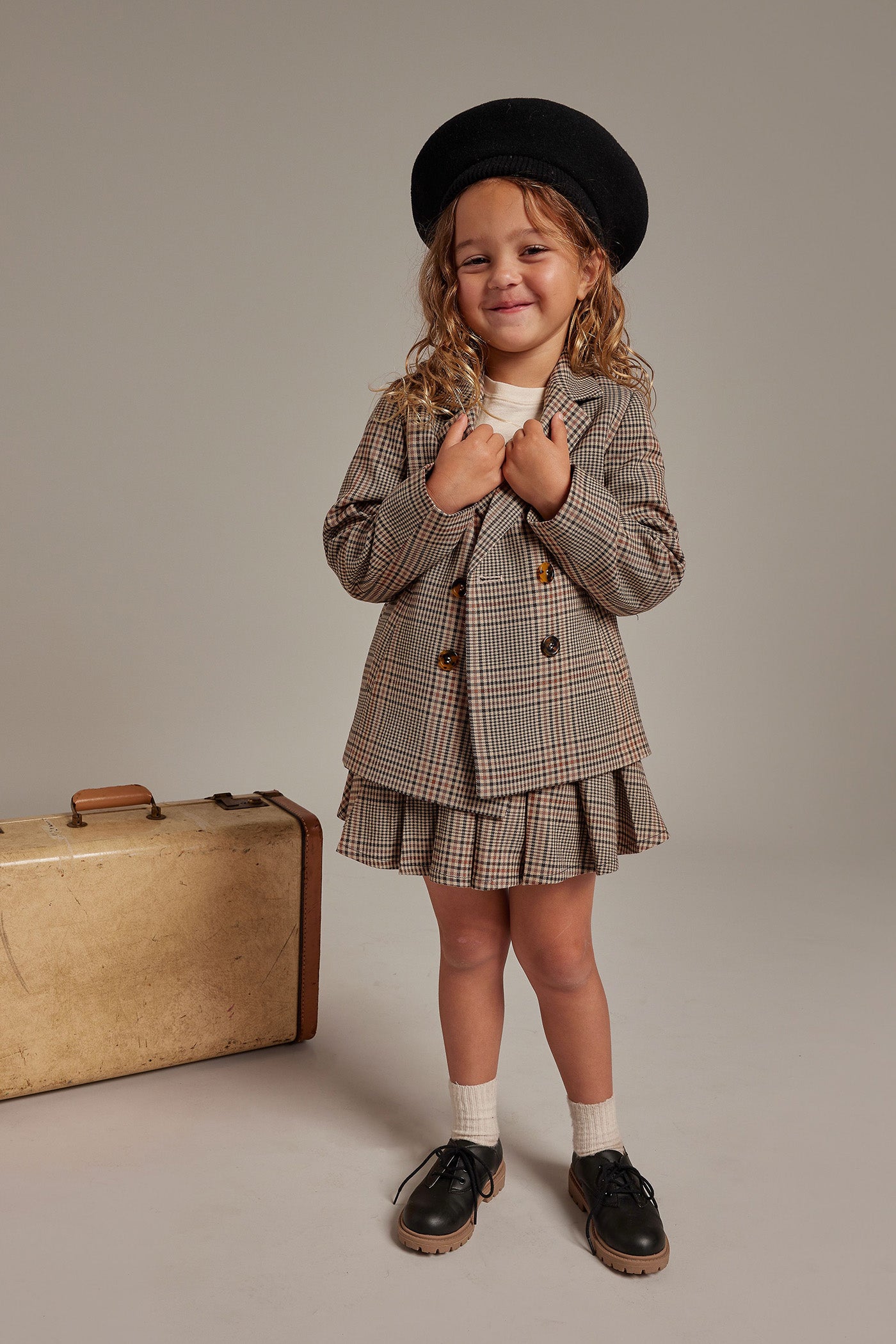 Pleated Kids Mini Skirt by Rylee & Cru