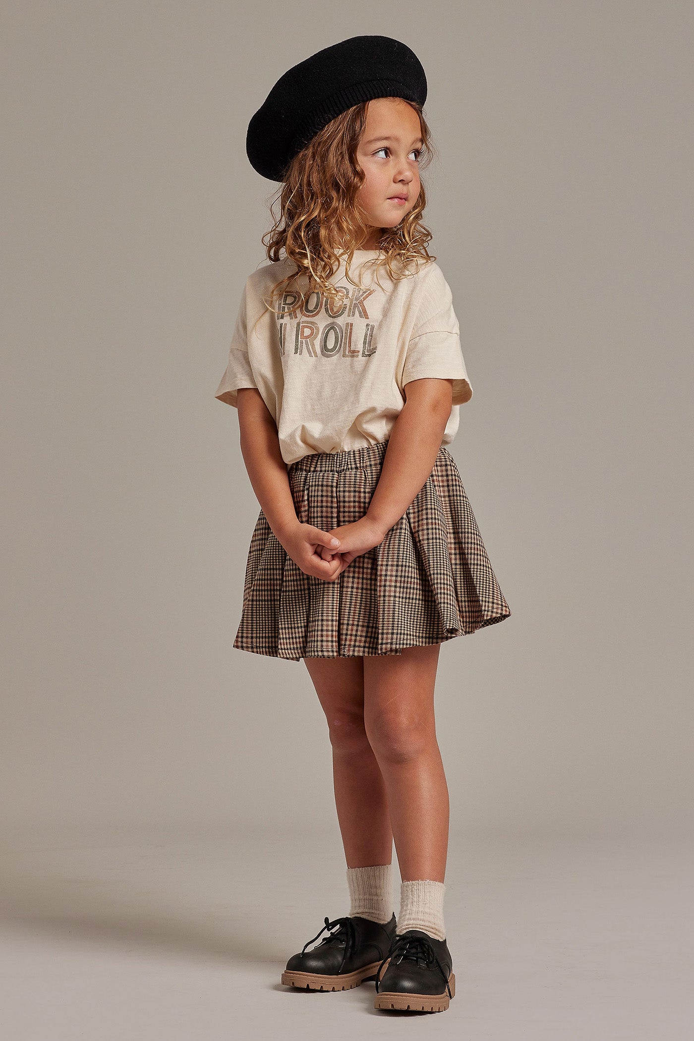 Pleated Kids Mini Skirt by Rylee & Cru
