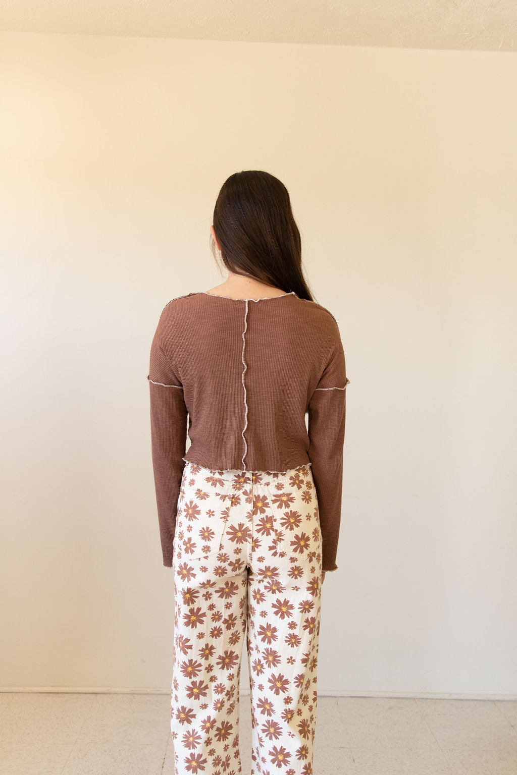 Happy Now Long Sleeve Crop Top
