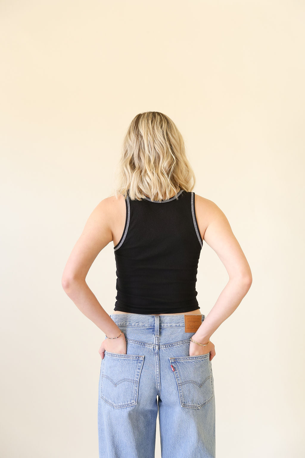 Constitch Knit Sleeveless Crop Top by BDG